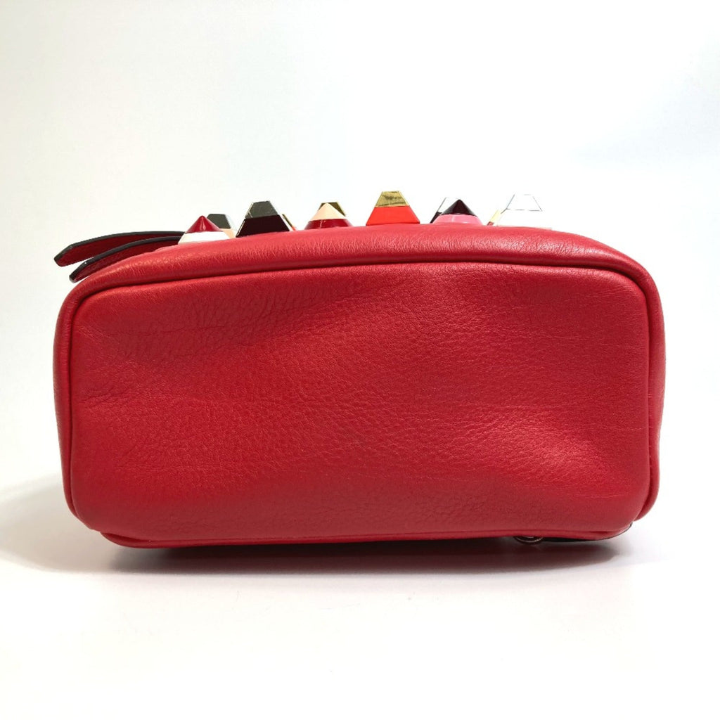 Fendi Red Leather Backpack