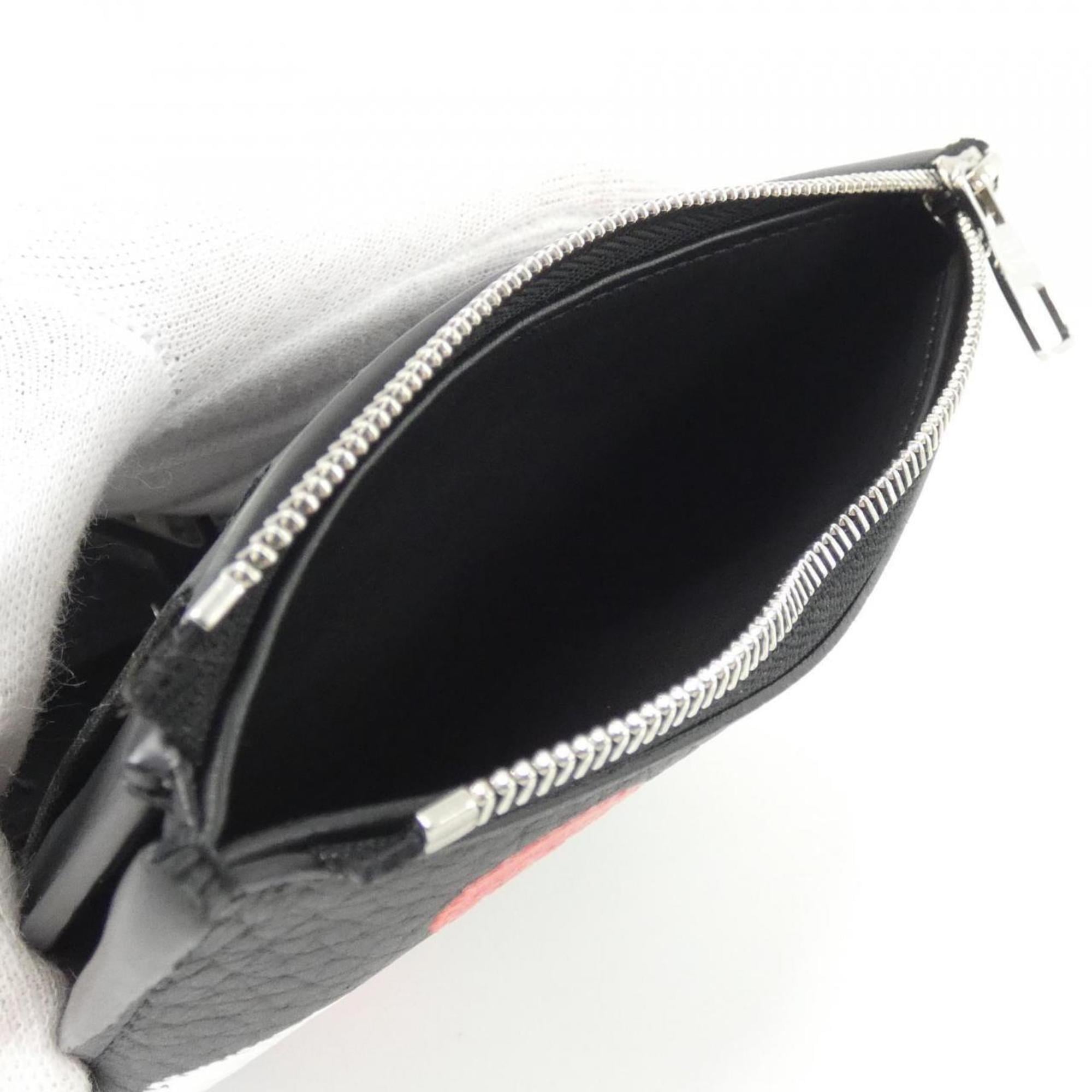 Louis Vuitton Black Leather Wallet (Tri-Fold)