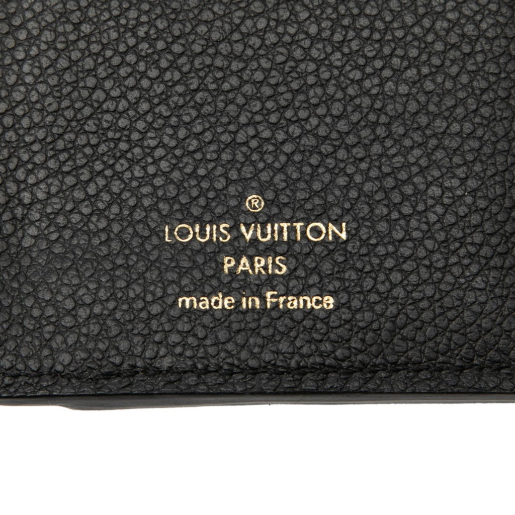 Louis Vuitton Black Noir Leather Wallet (Tri-Fold)