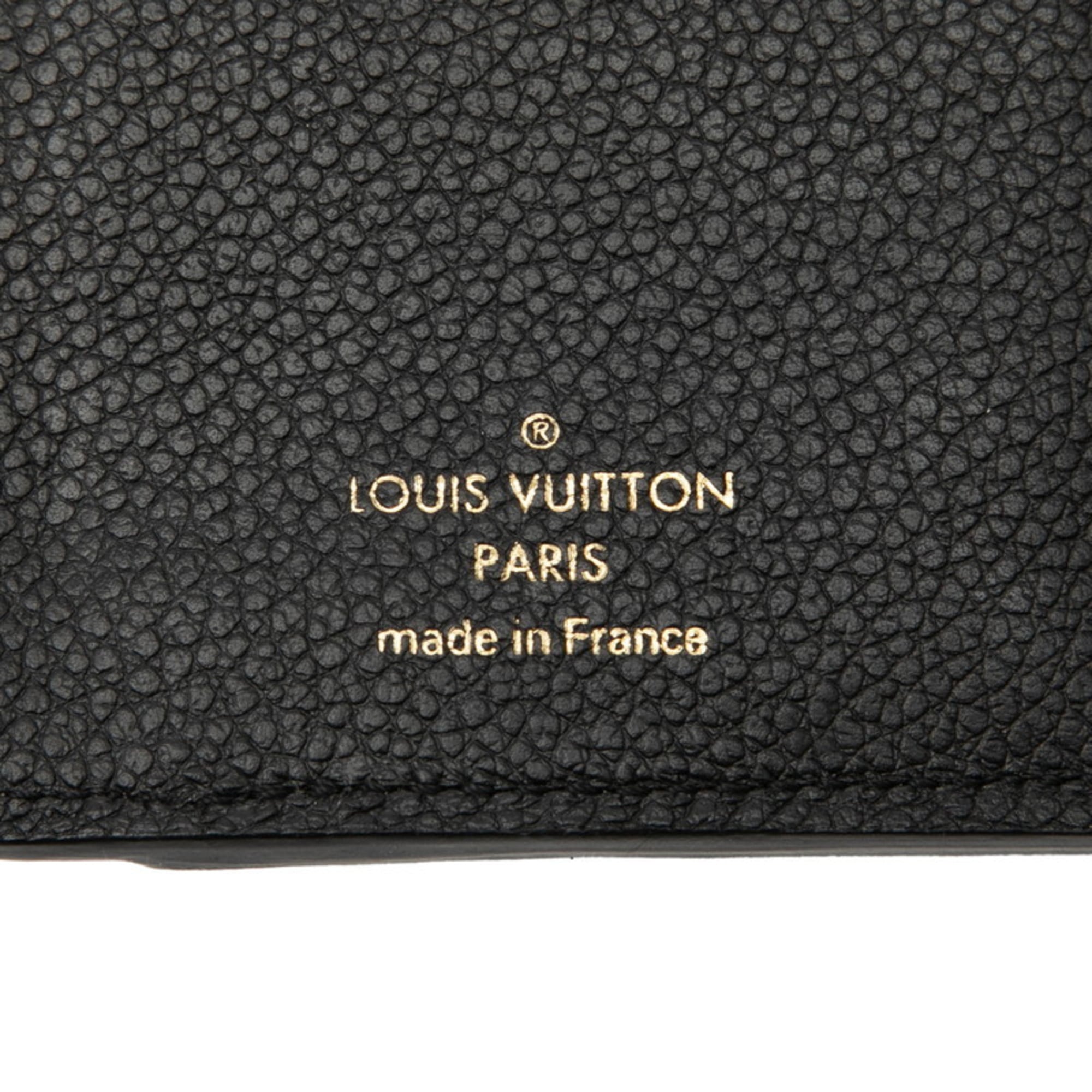 Louis Vuitton Black Noir Leather Wallet (Tri-Fold)