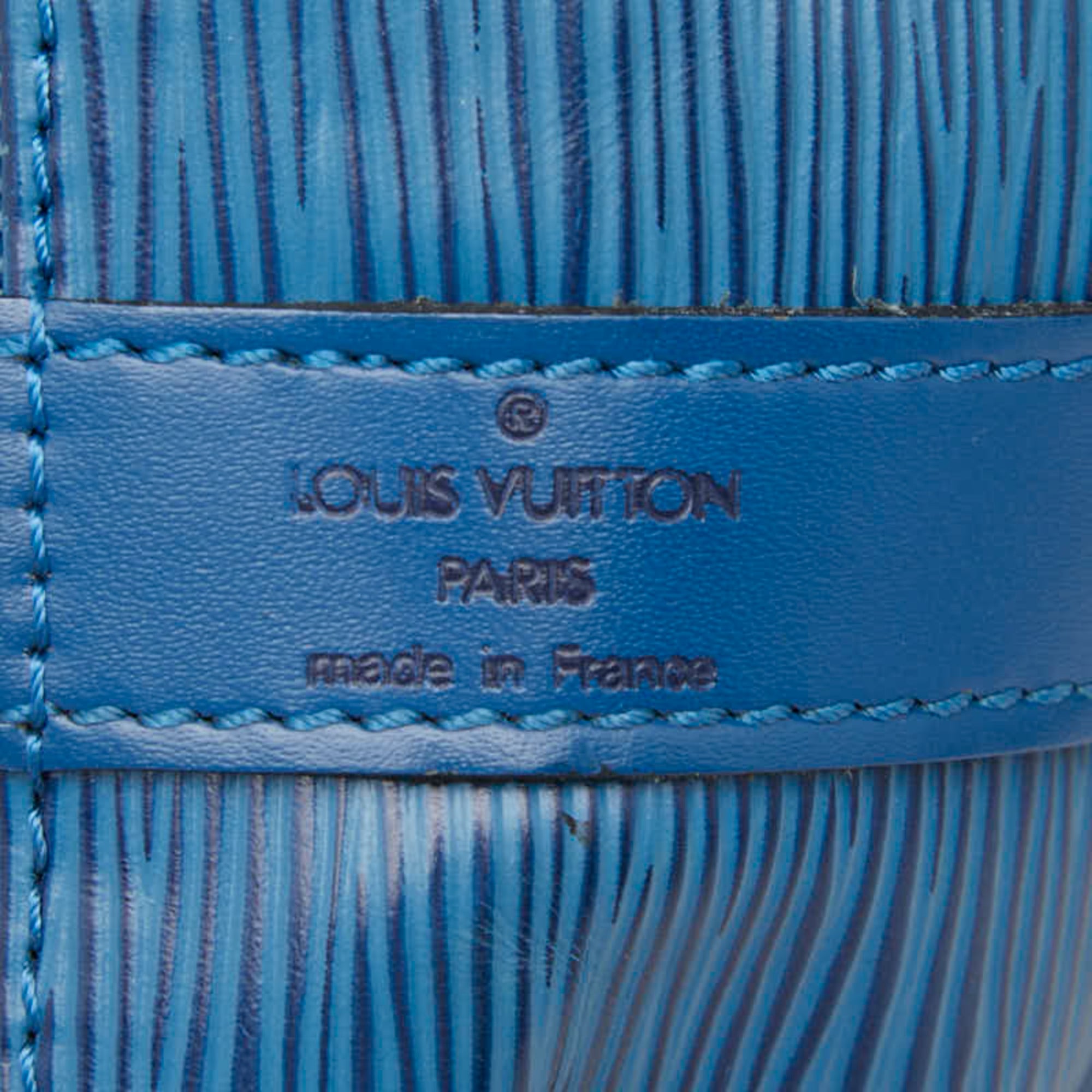 Louis Vuitton Toledo Blue Leather Handbag Shoulder Bag