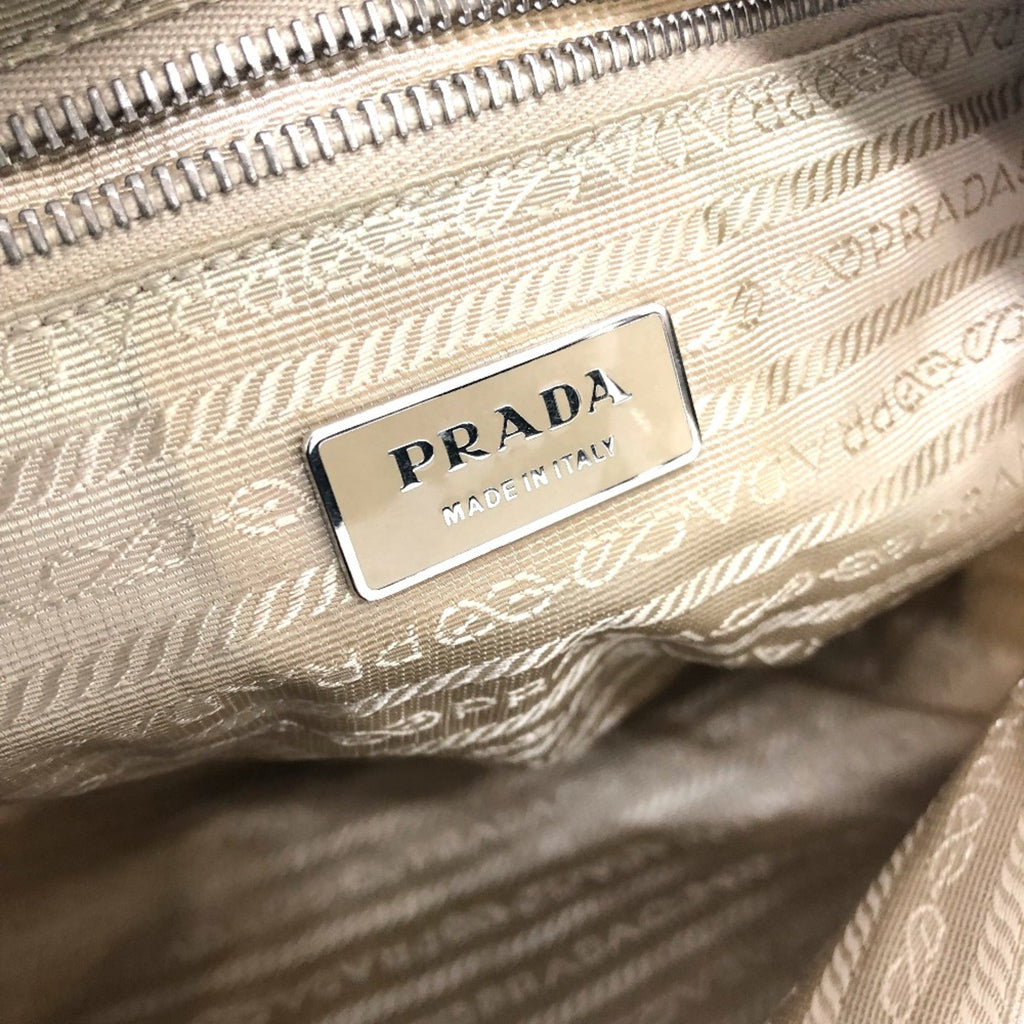 Prada White Cloth Shoulder Bag