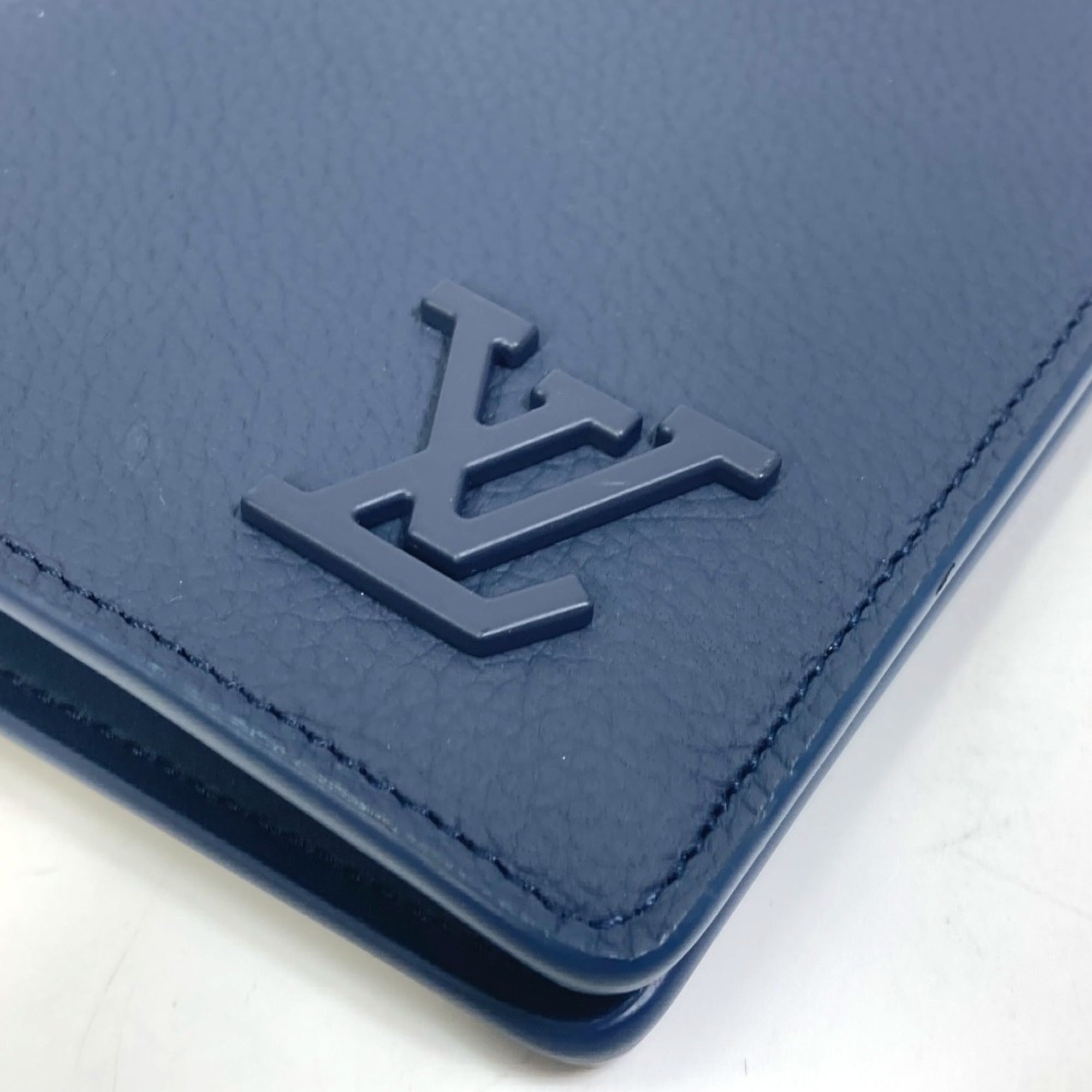 Louis Vuitton Navy Leather Long Wallet