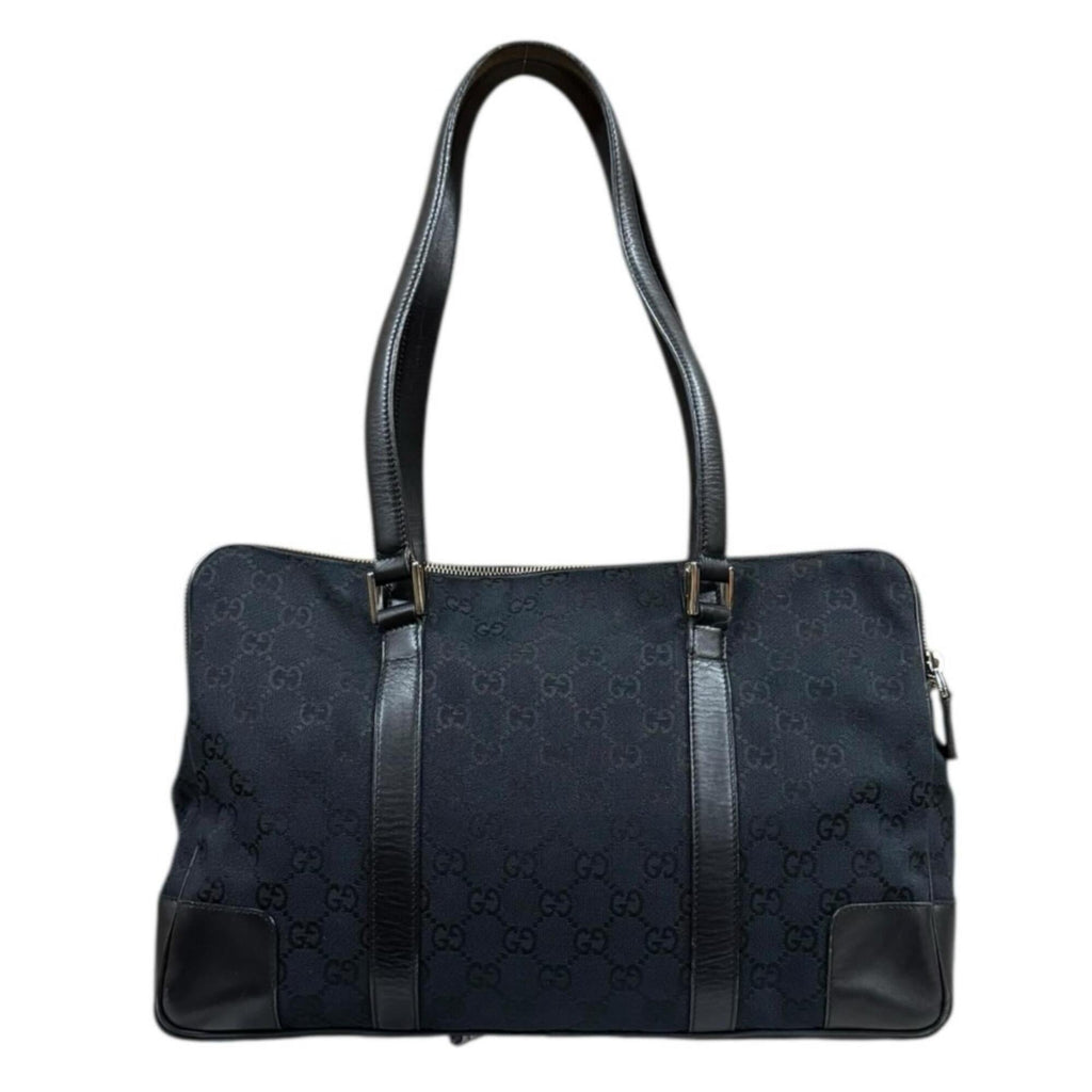 Gucci Gg Canvas Black Gg Canvas Shoulder Bag (Pre-Owned)