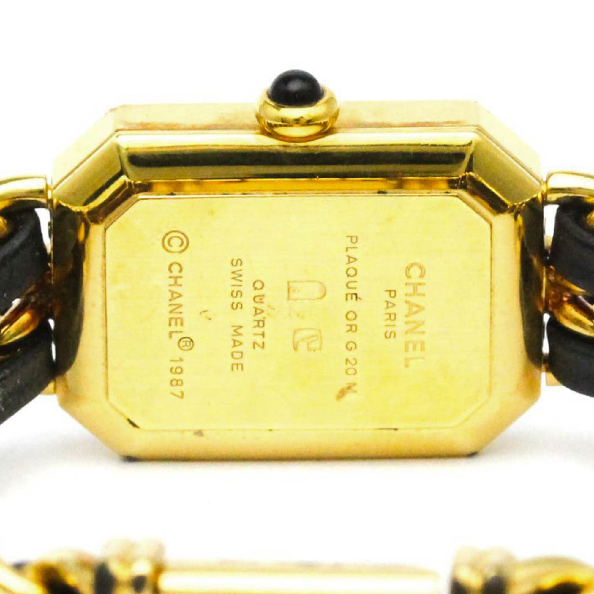Chanel Premiere Rock Quartz Watch Plated Metal And Leather Watch