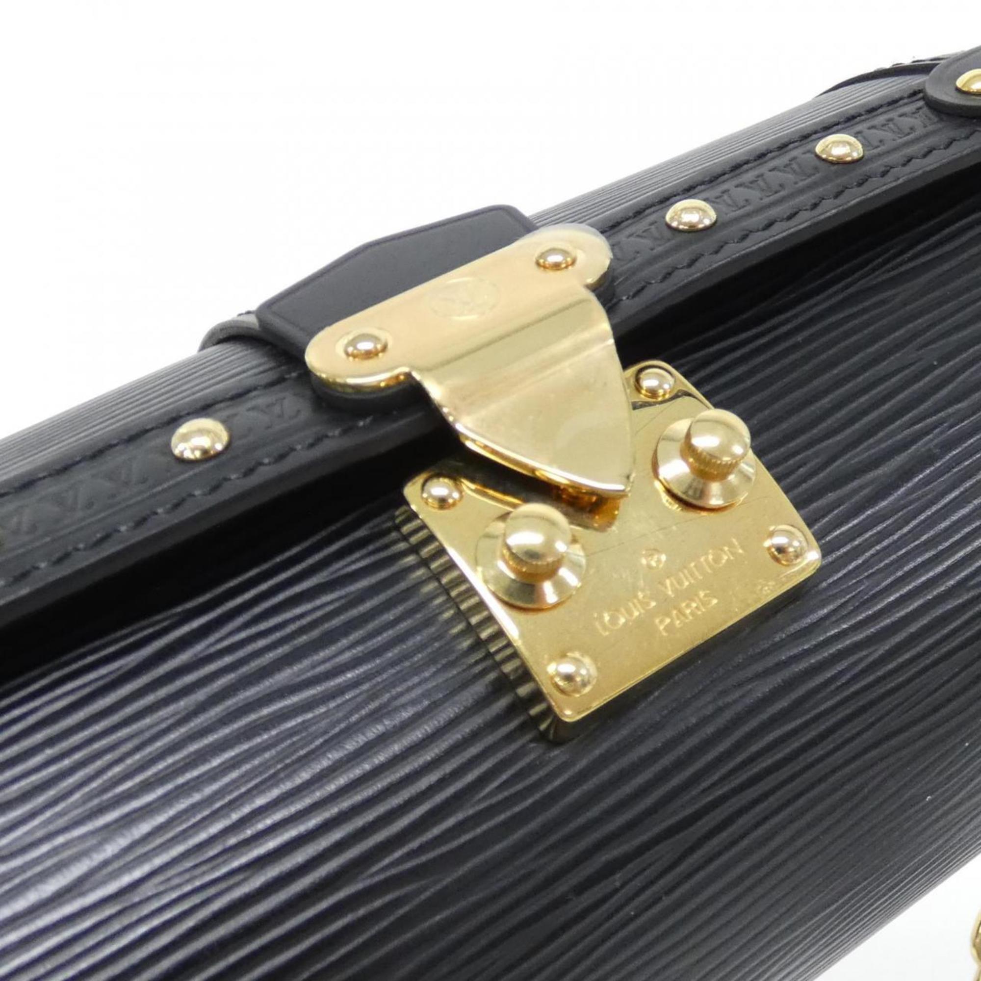 Louis Vuitton Black Leather Shoulder Bag