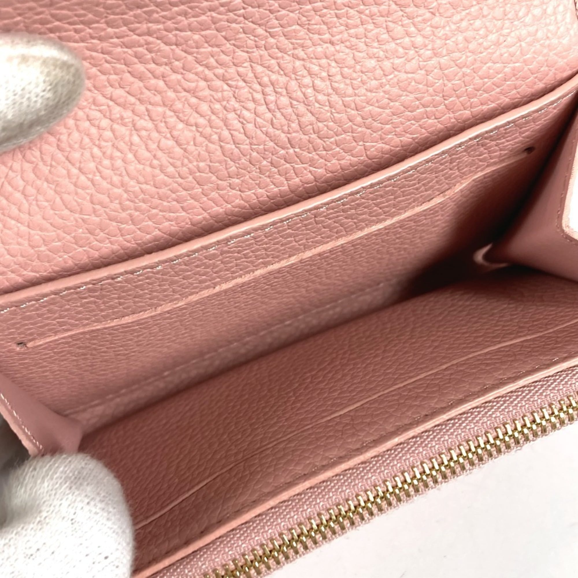 Louis Vuitton Pink Rose Poudre Monogram Empreinte Leather Wallet
