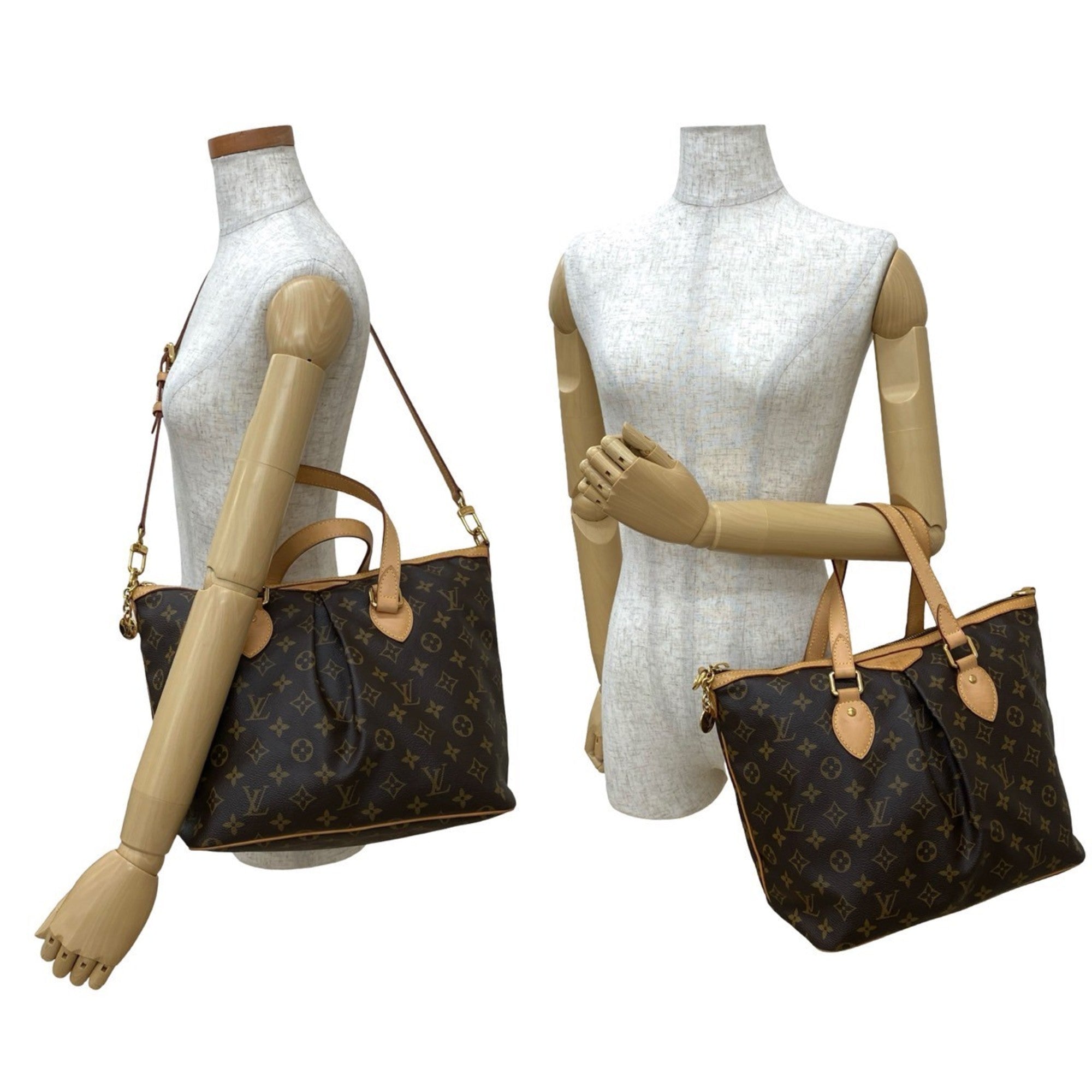 Louis Vuitton Brown Leather Pvc Handbag Shoulder Bag