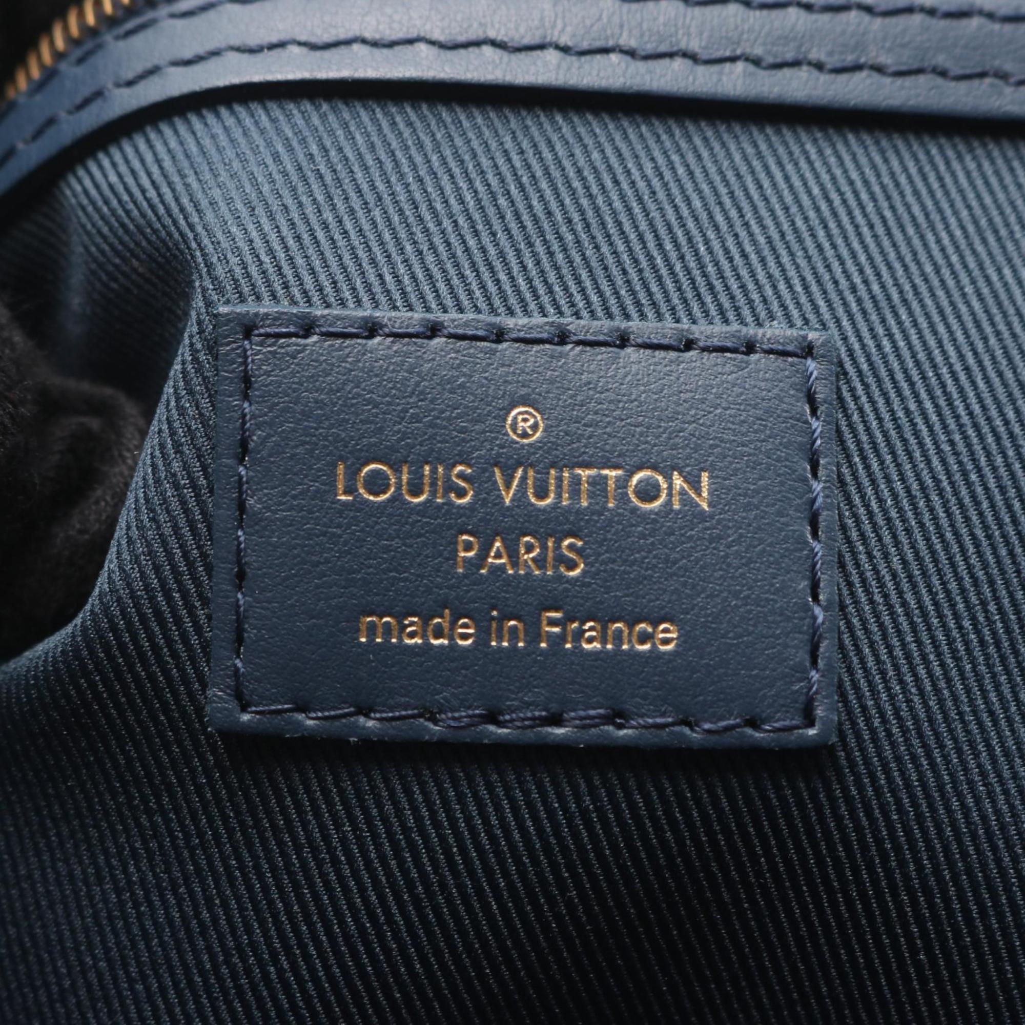 Louis Vuitton Navy Monogram Denim Boston Bag Handbag