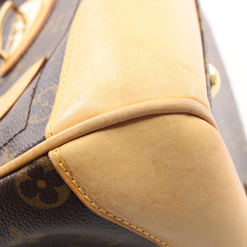 Louis Vuitton Brown Monogram Coated Canvas Leather Handbag Shoulder Bag