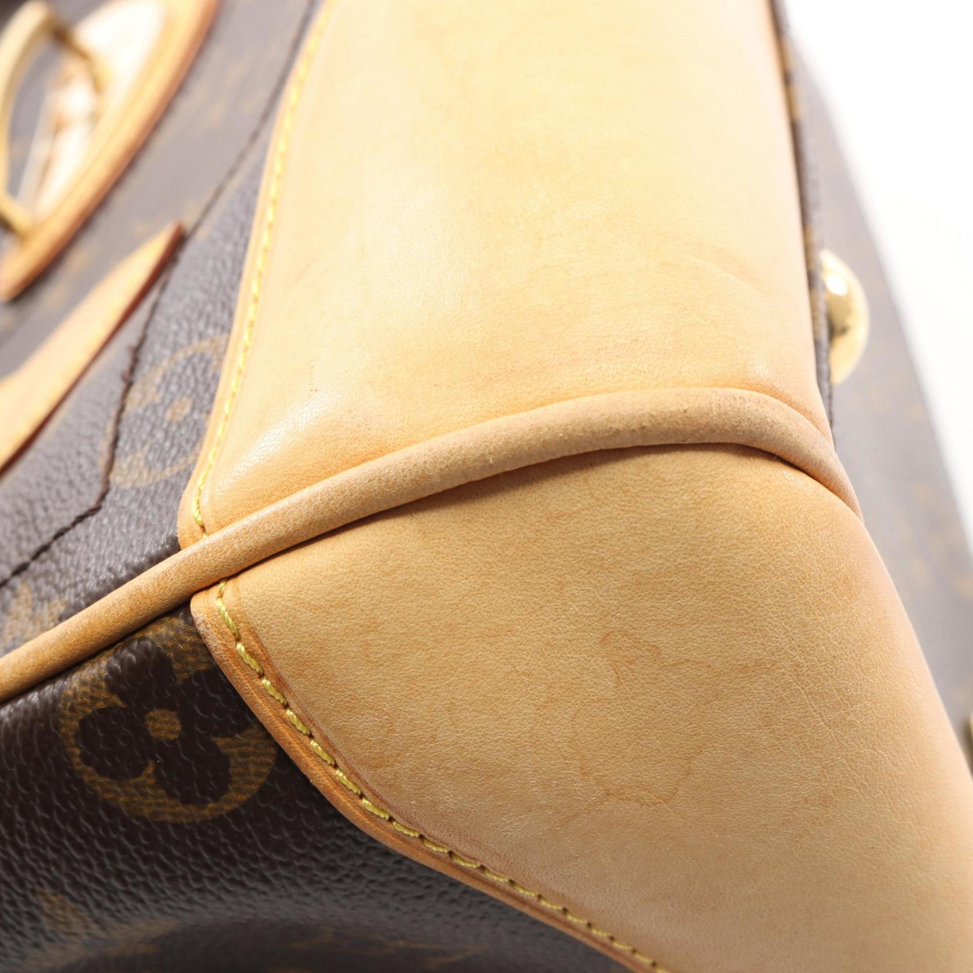 Louis Vuitton Brown Monogram Coated Canvas Leather Handbag Shoulder Bag