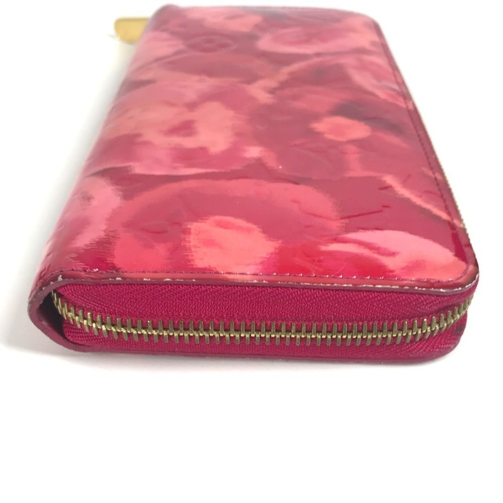 Louis Vuitton Indian Rose Pink Patent Leather Long Wallet (Tri-Fold)
