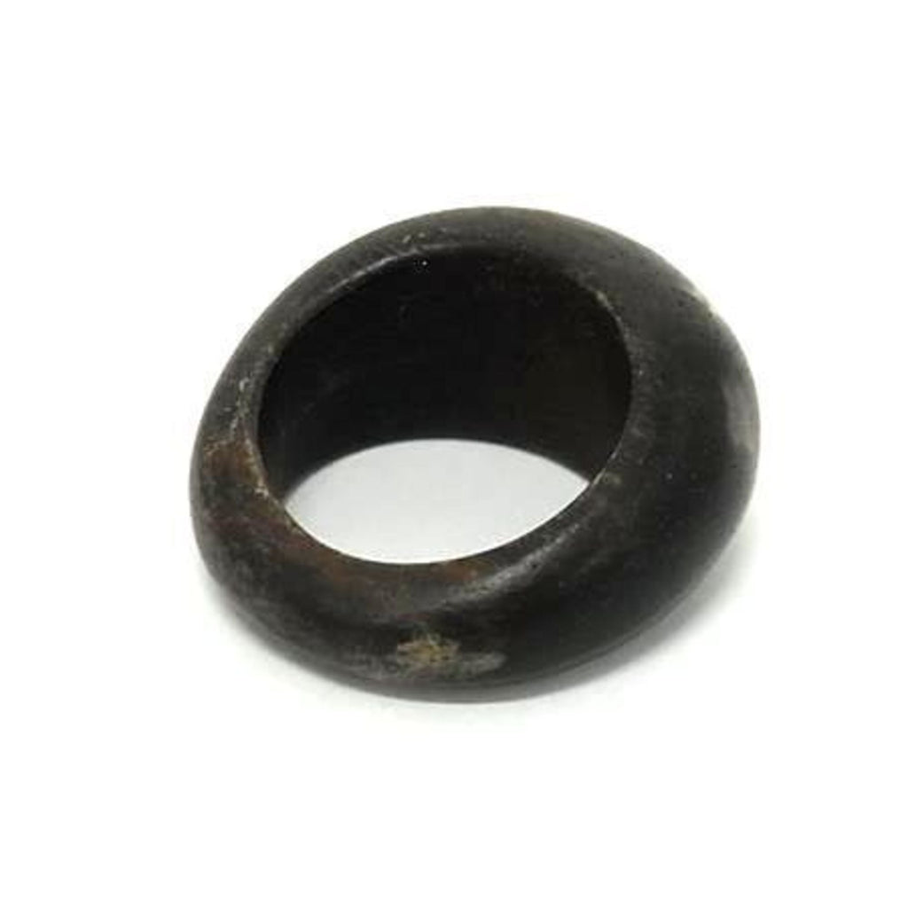 Louis Vuitton Gold Brown Wood Band Ring