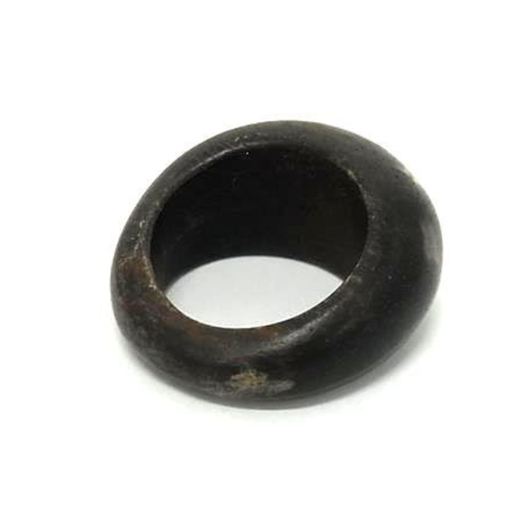 Louis Vuitton Gold Brown Wood Band Ring