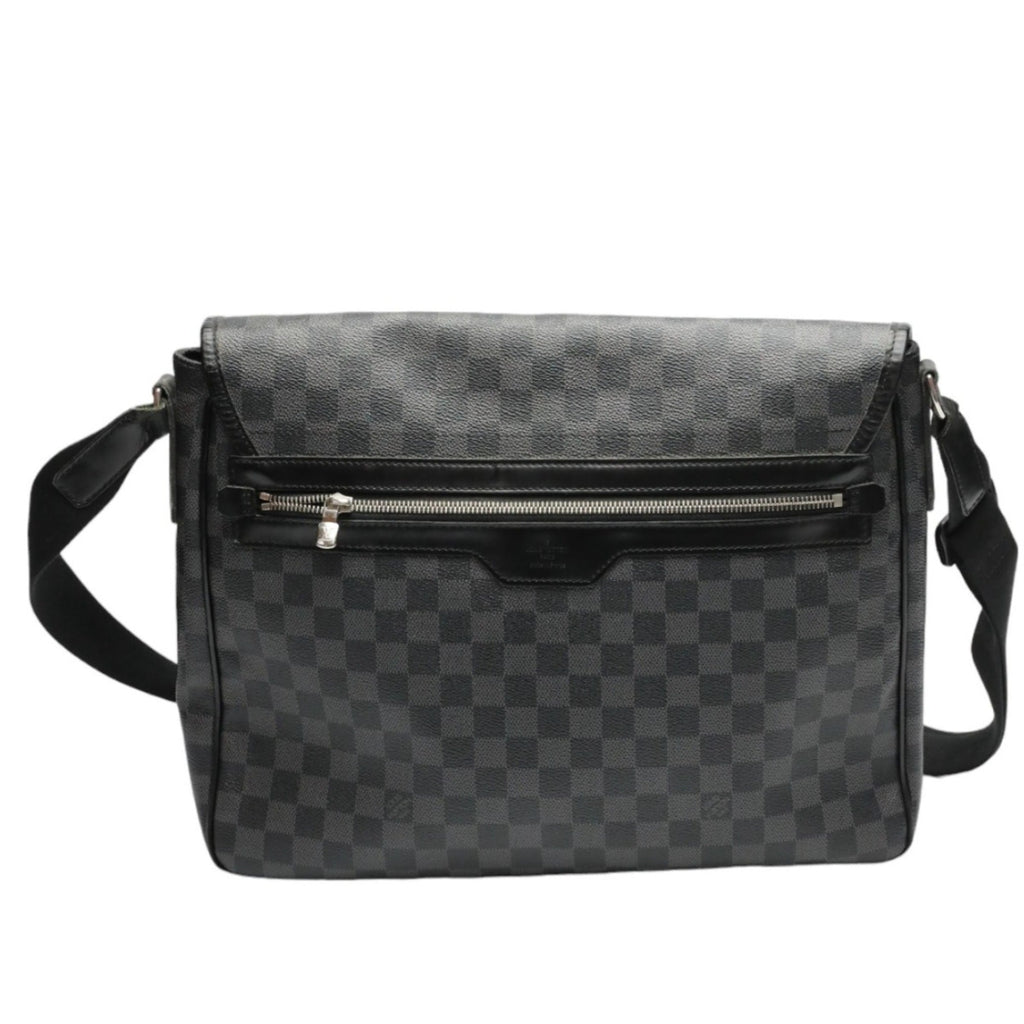 Louis Vuitton Damier Graphite Black Leather Shoulder Bag