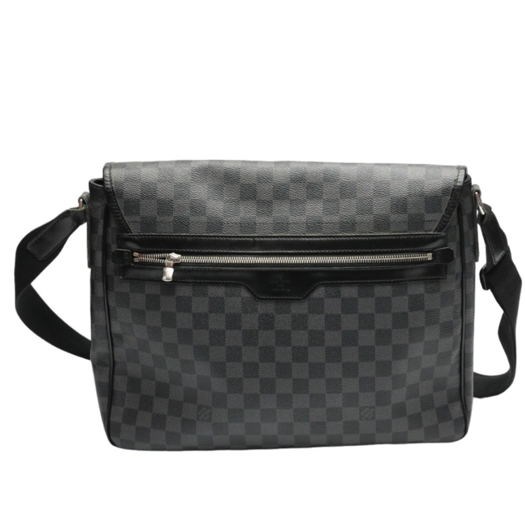 Louis Vuitton Damier Graphite Black Leather Shoulder Bag