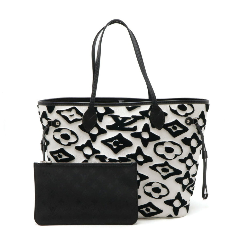Louis Vuitton Black Monogram White Monogram Pouch Shoulder Bag Tote Bag