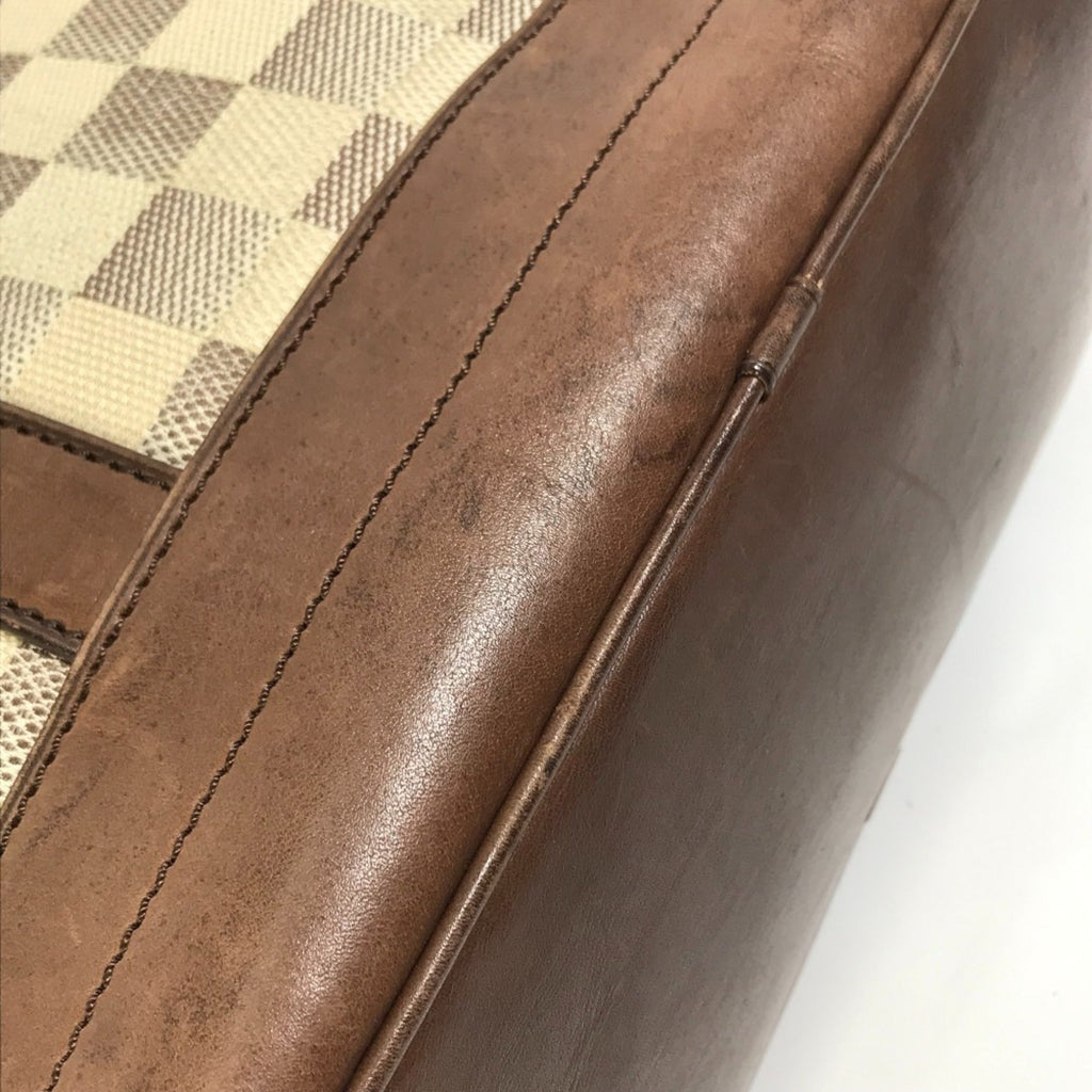 Louis Vuitton Brown White Canvas Shoulder Bag Tote Bag