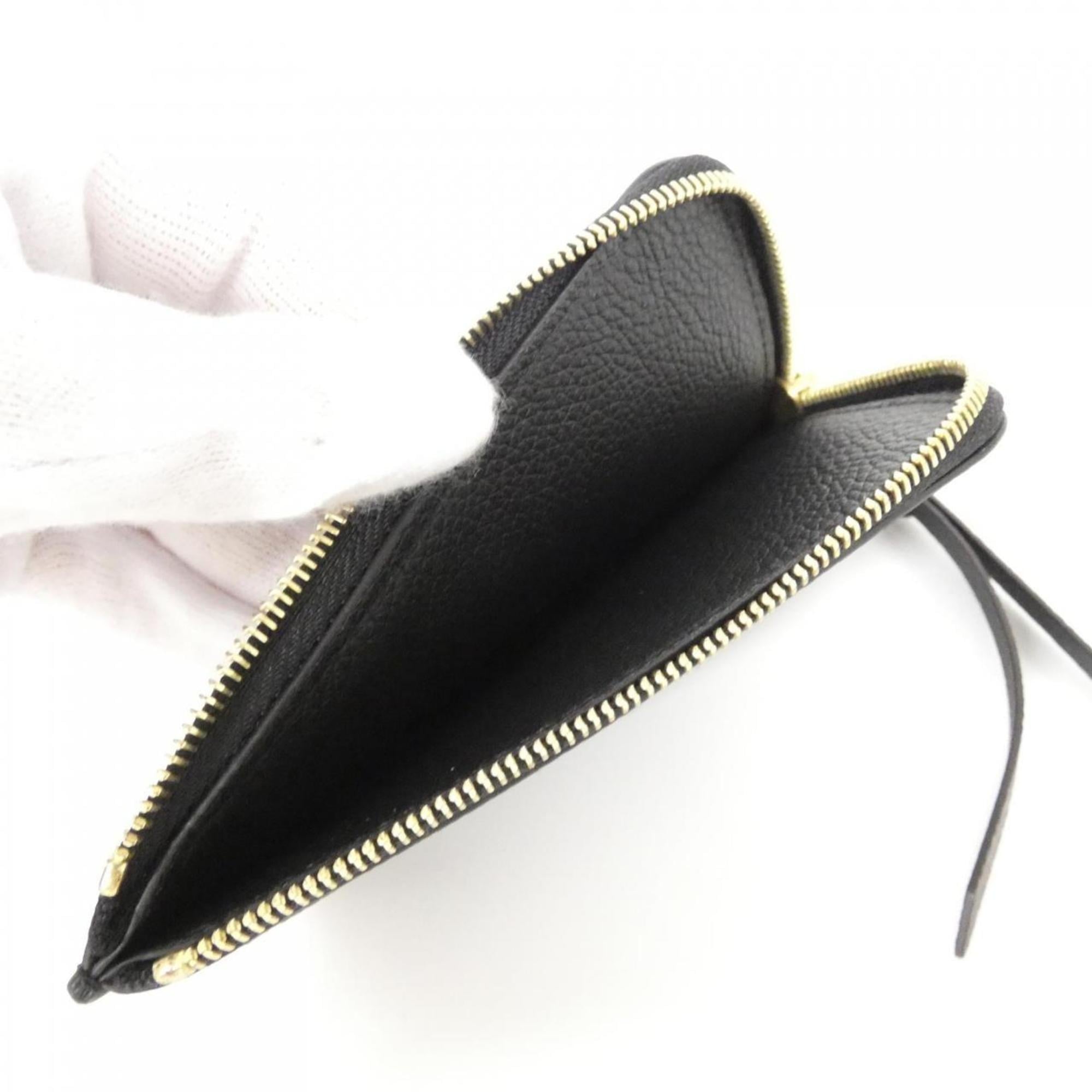 Louis Vuitton Black Leather Coin Purse/Coin Case