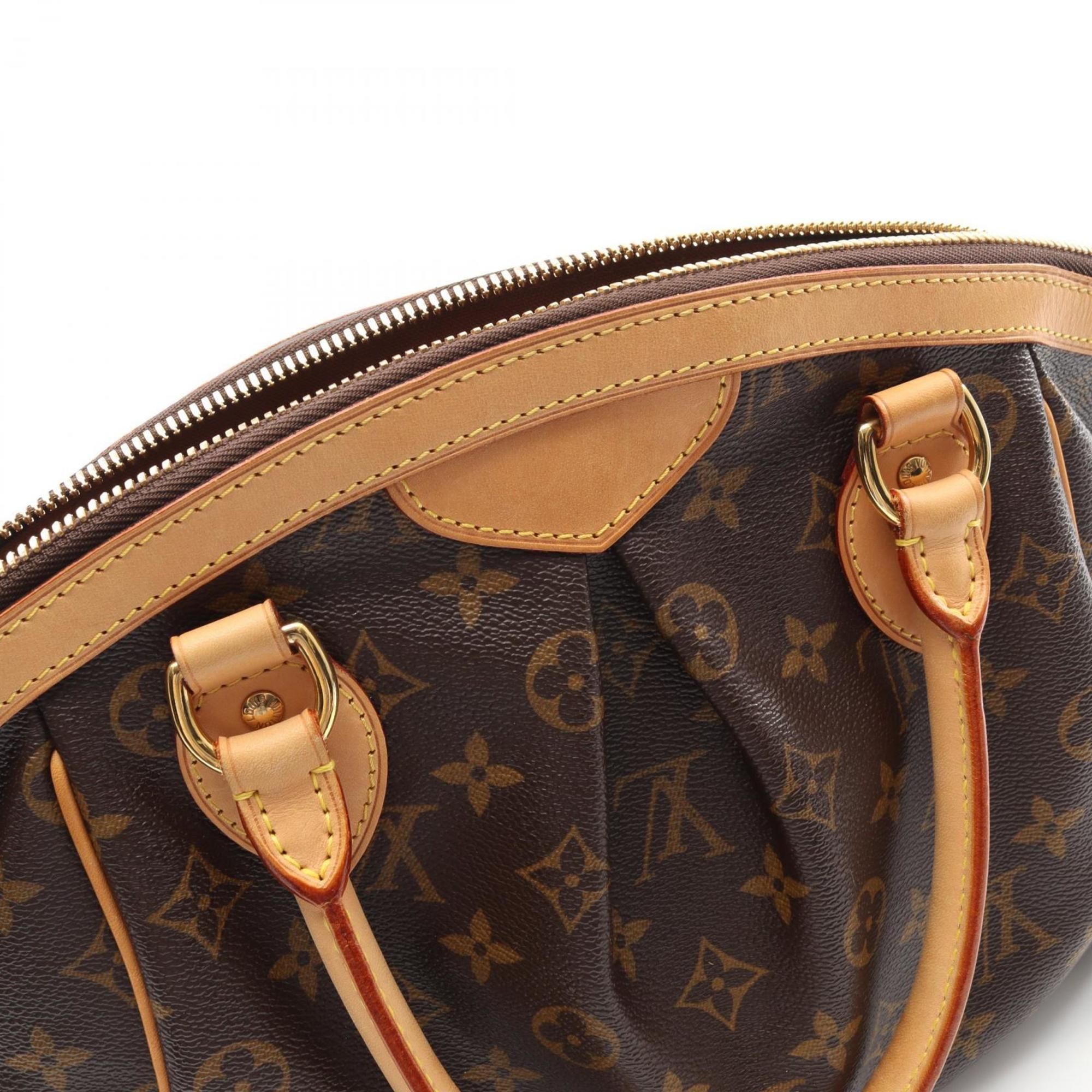 Louis Vuitton Brown Coated Canvas Leather Handbag