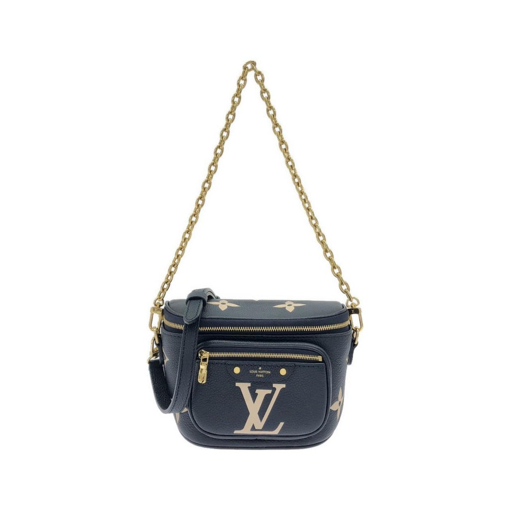 Louis Vuitton Cream Navy Leather Handbag