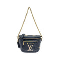 Louis Vuitton Cream Navy Leather Handbag
