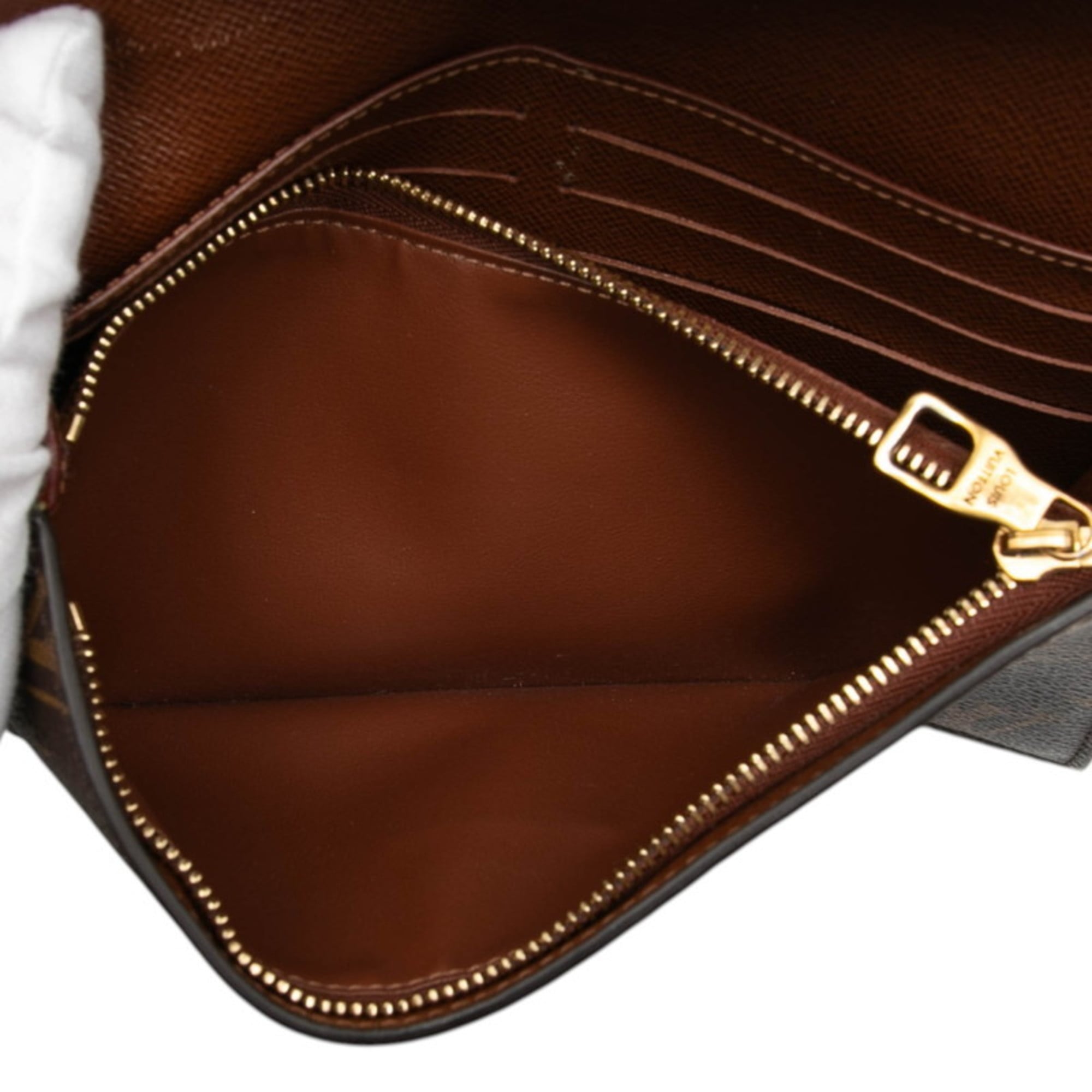 Louis Vuitton Brown Pvc Leather Clutch Bag Pouch