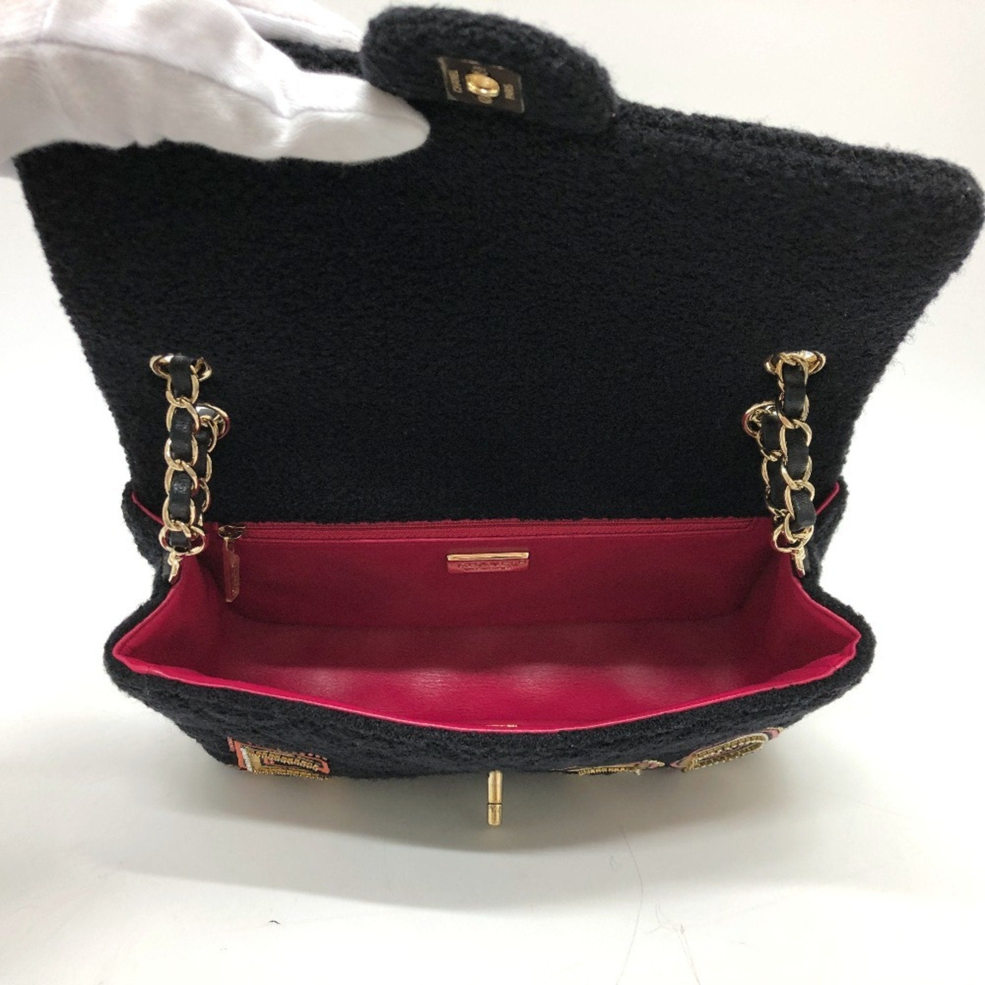 Chanel Black Canvas Shoulder Bag