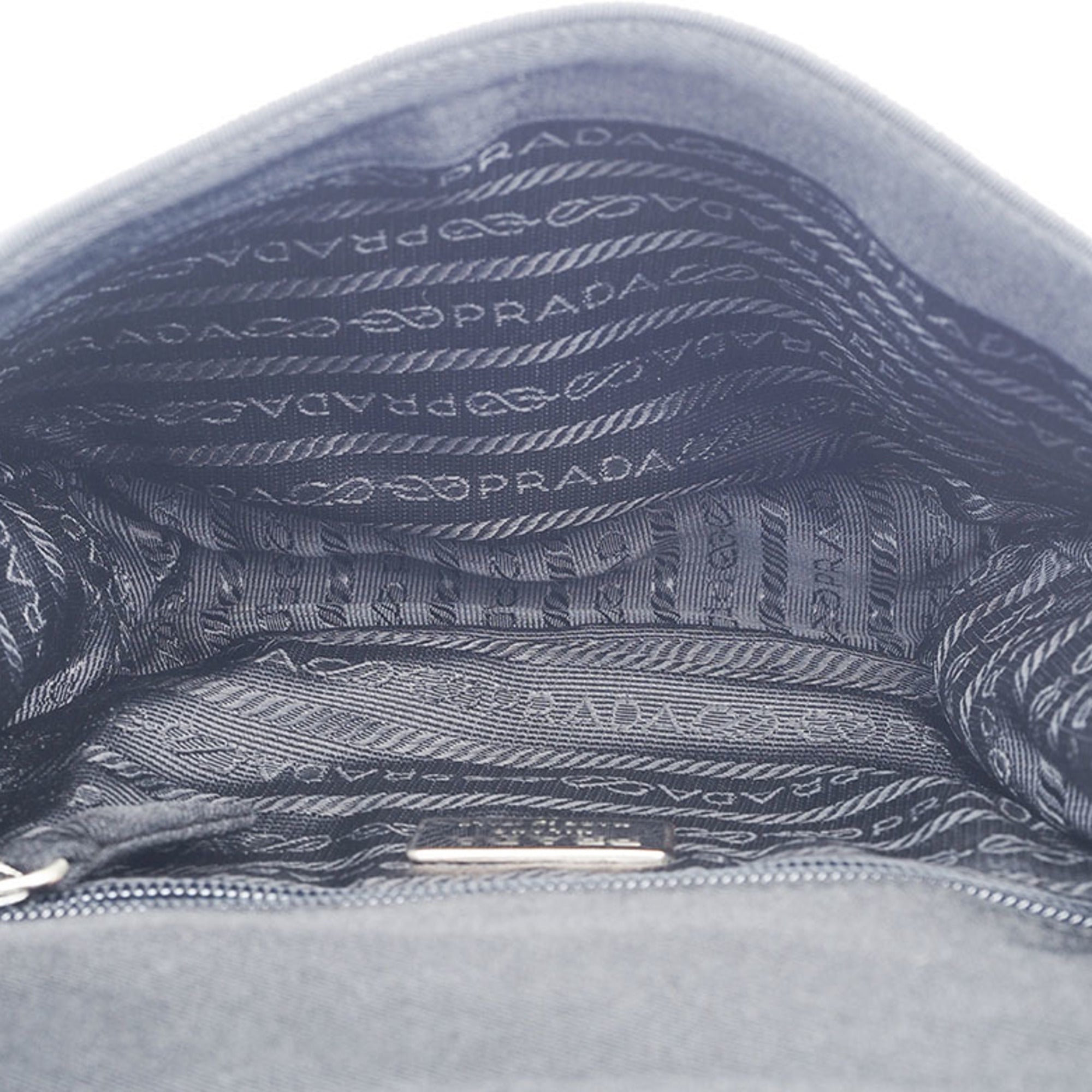 Prada Black Canvas Shoulder Bag