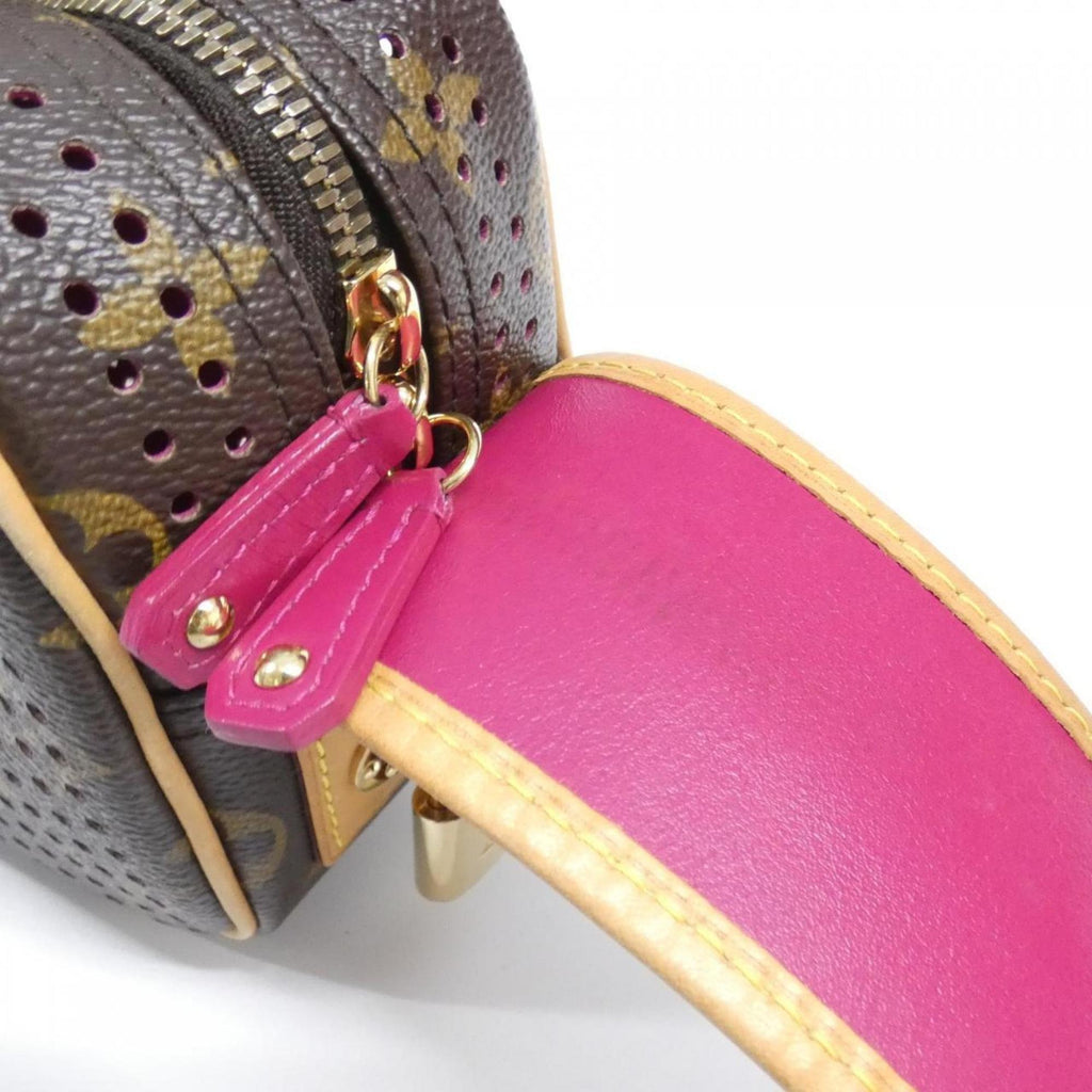 Louis Vuitton Brown Fuchsia Coated Canvas Shoulder Bag