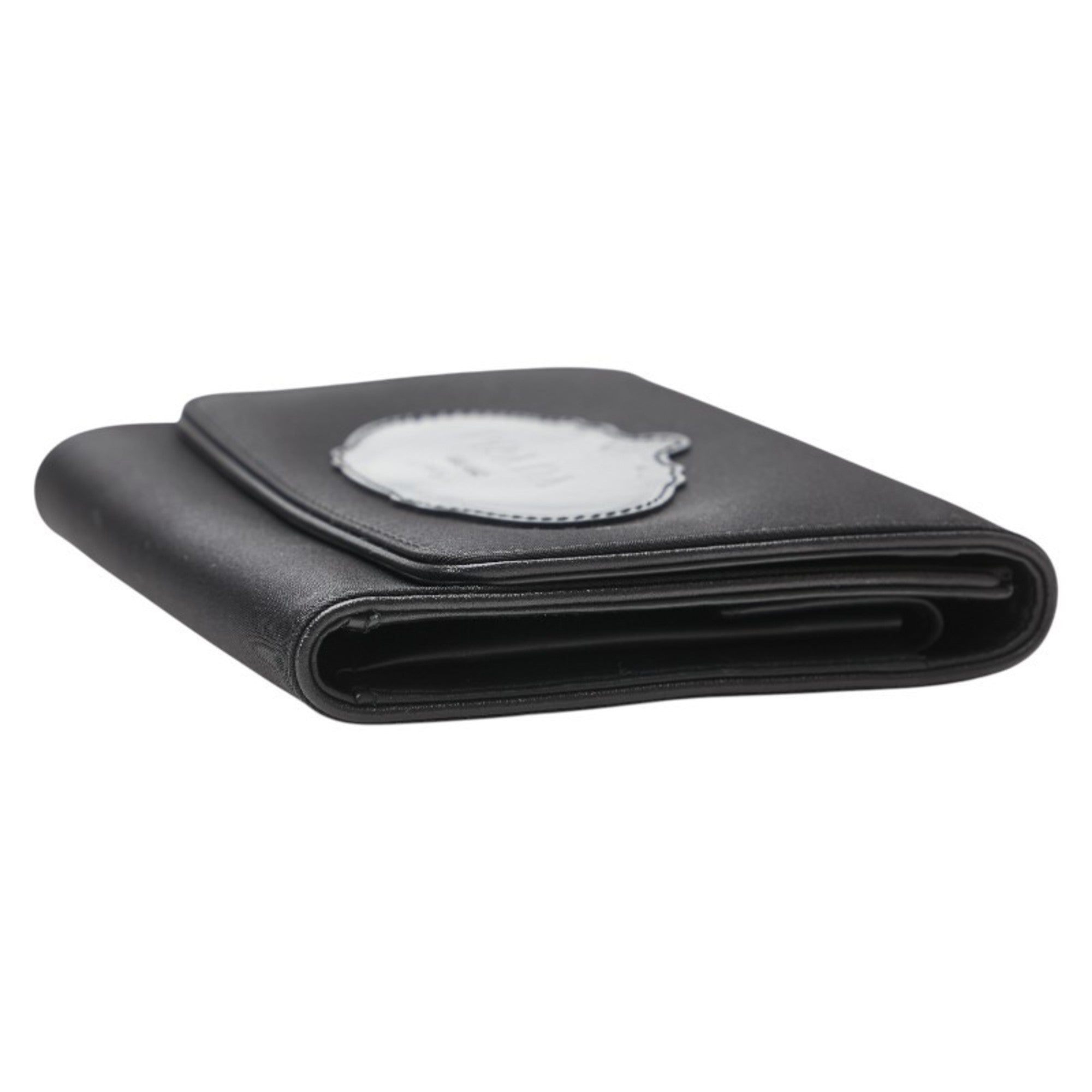 Prada Black Nylon Leather Wallet (Tri-Fold)