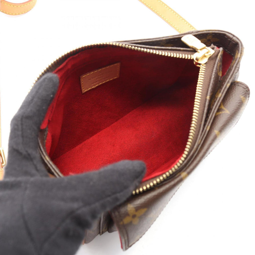 Louis Vuitton Brown Monogram Coated Canvas Leather Handbag Shoulder Bag
