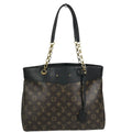 Louis Vuitton Black Brown Monogram Monogram Shoulder Bag Tote Bag