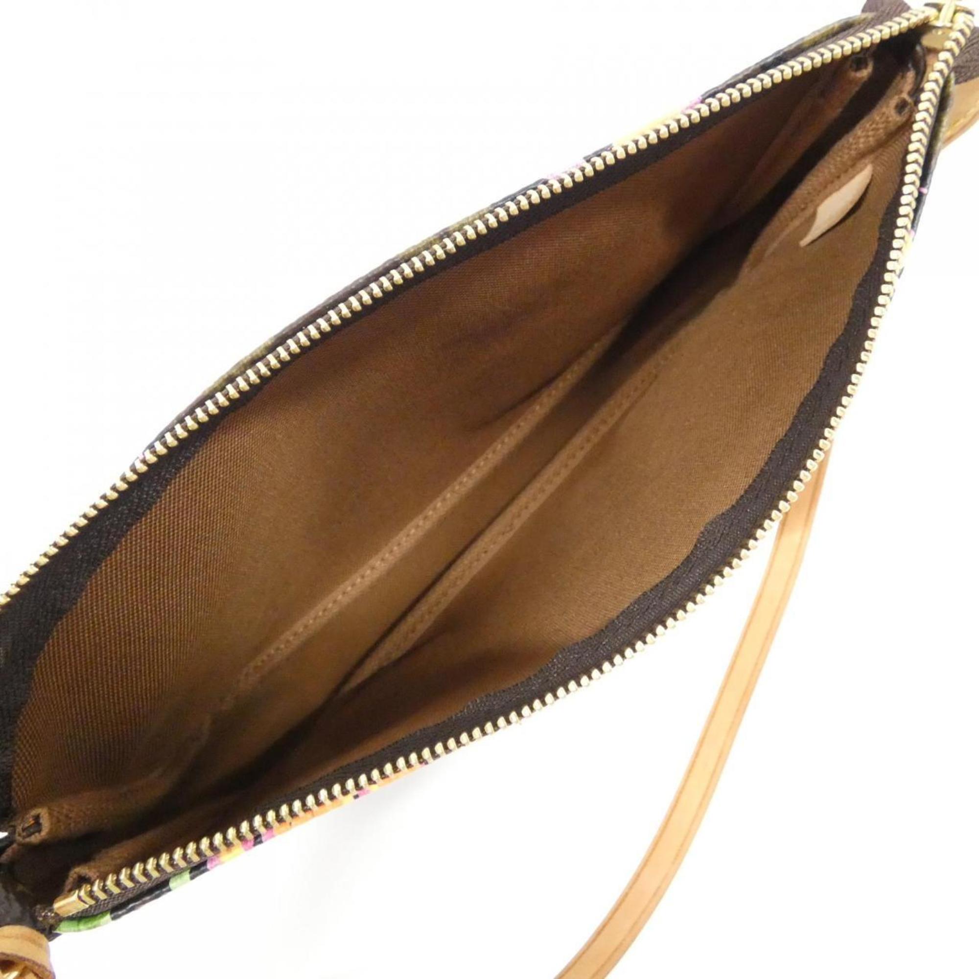 Louis Vuitton Brown Monogram Rose Coated Canvas Pochette Pouch