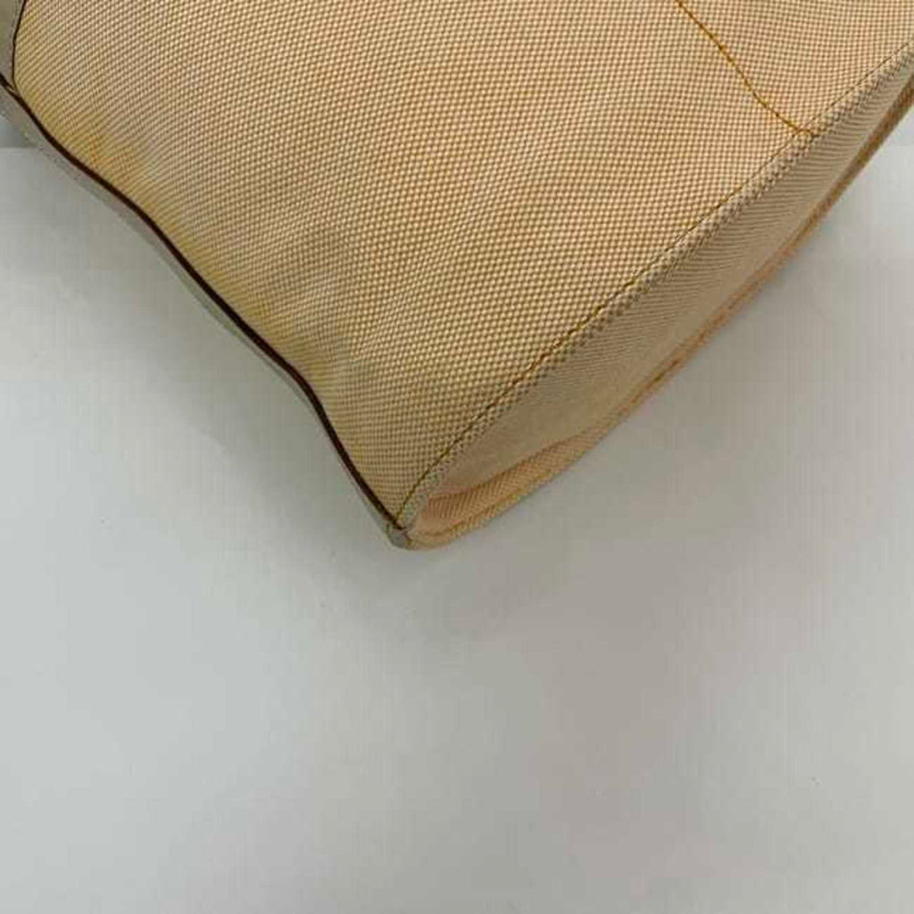 Burberry Beige Orange Canvas Shoulder Bag