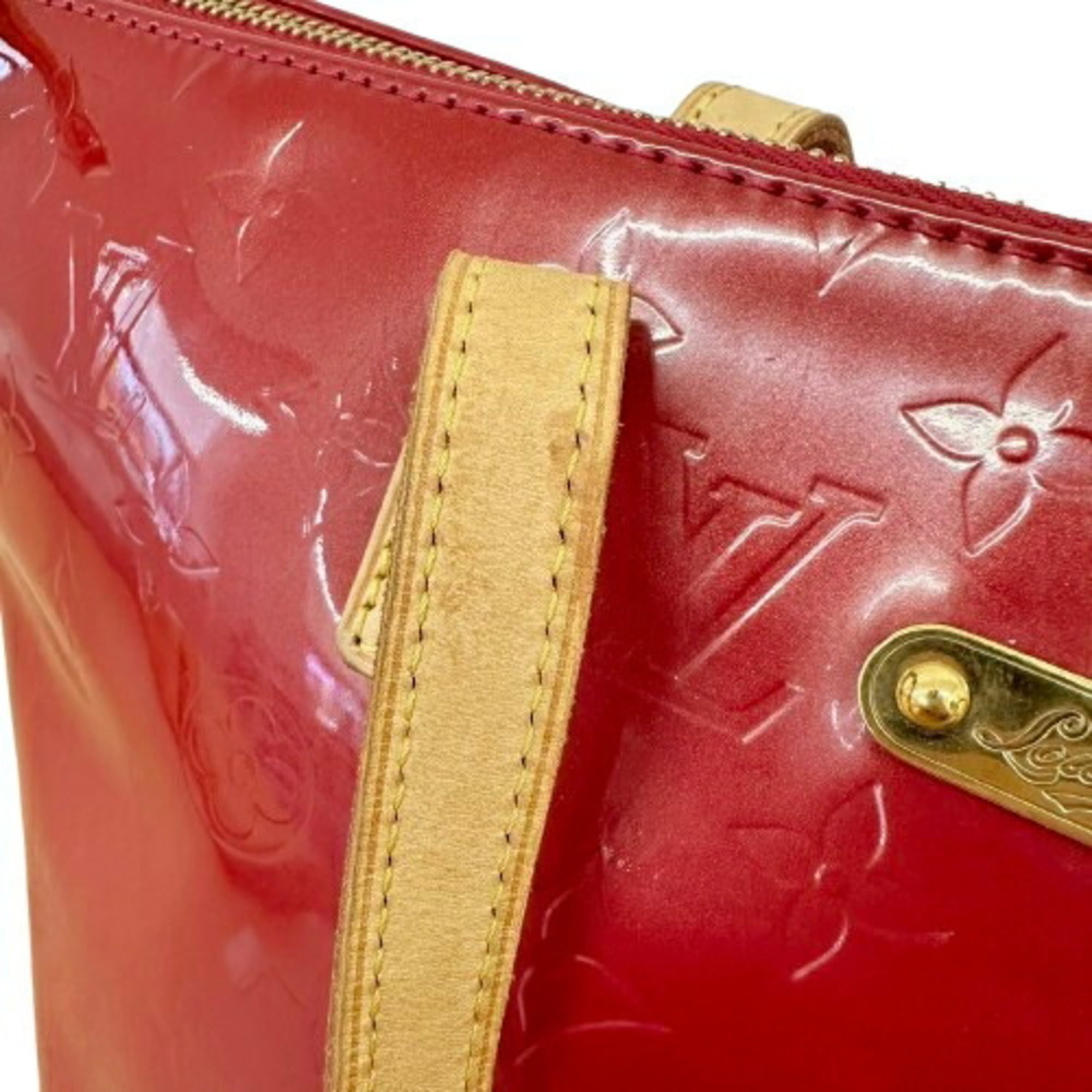 Louis Vuitton Vernis Red Color Leather Tote Bag
