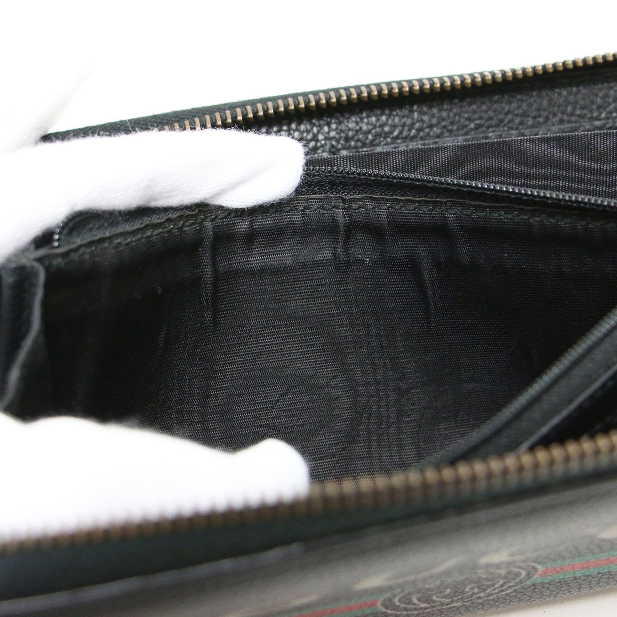 Gucci Black Leather Long Wallet (Bi-Fold) (Pre-Owned)