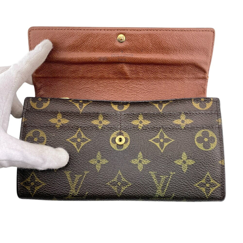 Louis Vuitton Brown Monogram Monogram Leather Long Wallet