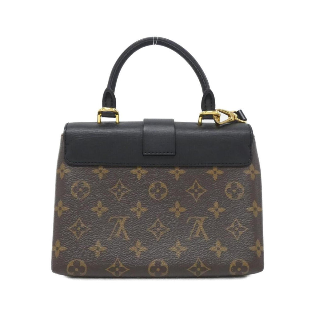Louis Vuitton Monogram Black Marron Coated Canvas Leather Handbag