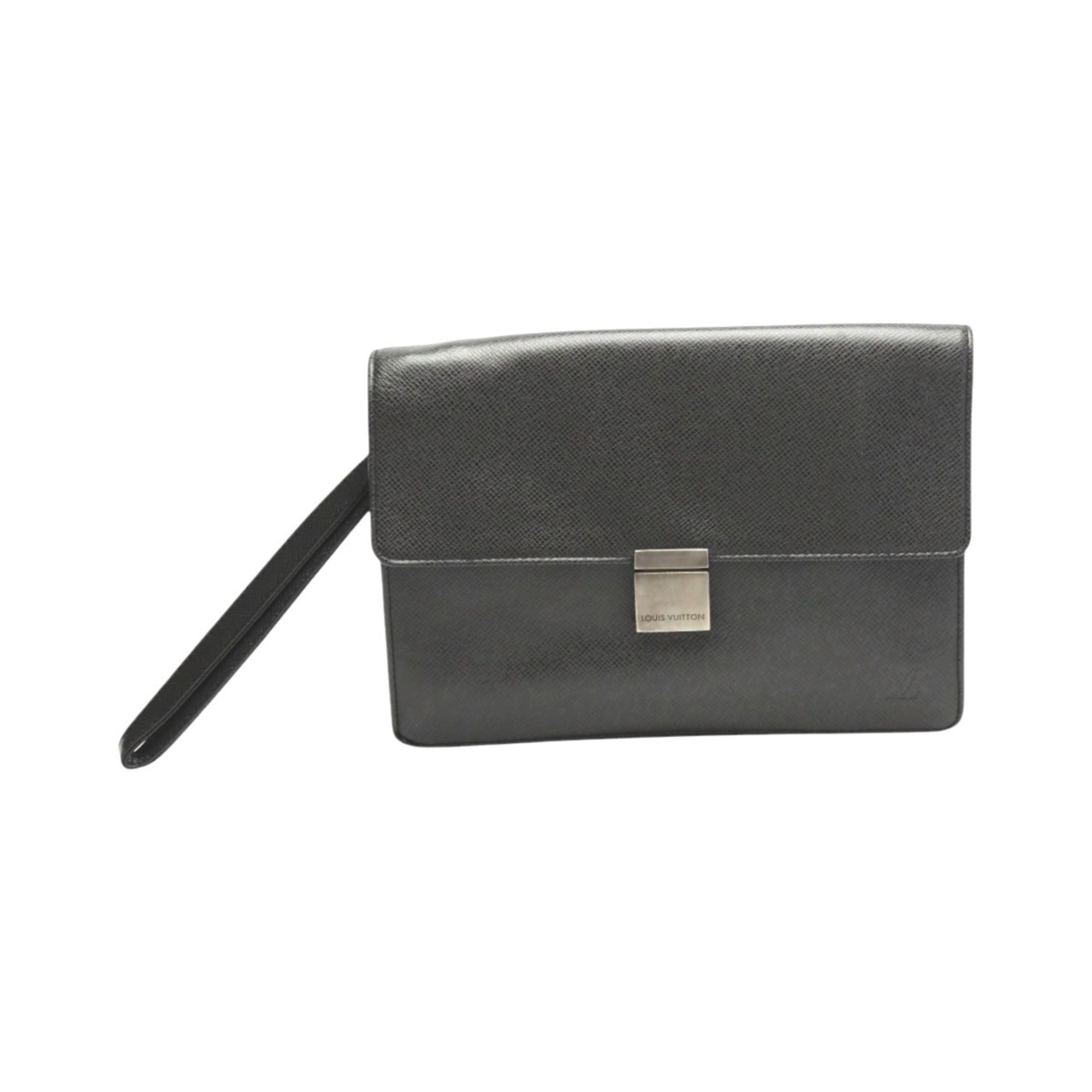 Louis Vuitton Taiga Black Taiga Leather Clutch Bag