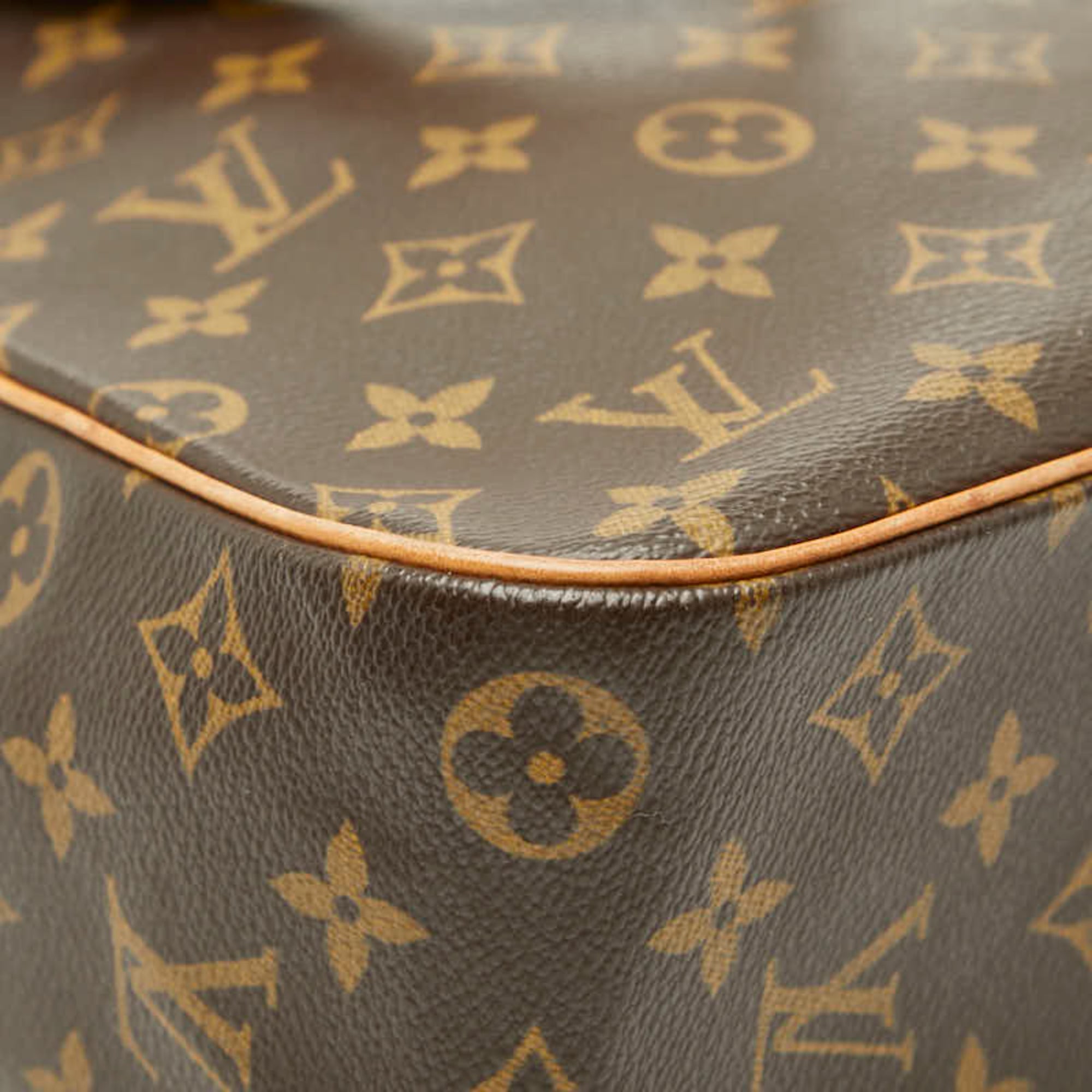 Louis Vuitton Brown Pvc Leather Handbag