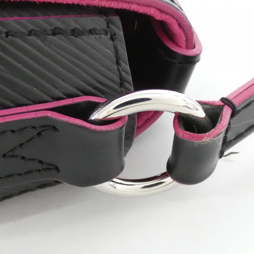 Louis Vuitton Black Hot Pink Leather Shoulder Bag