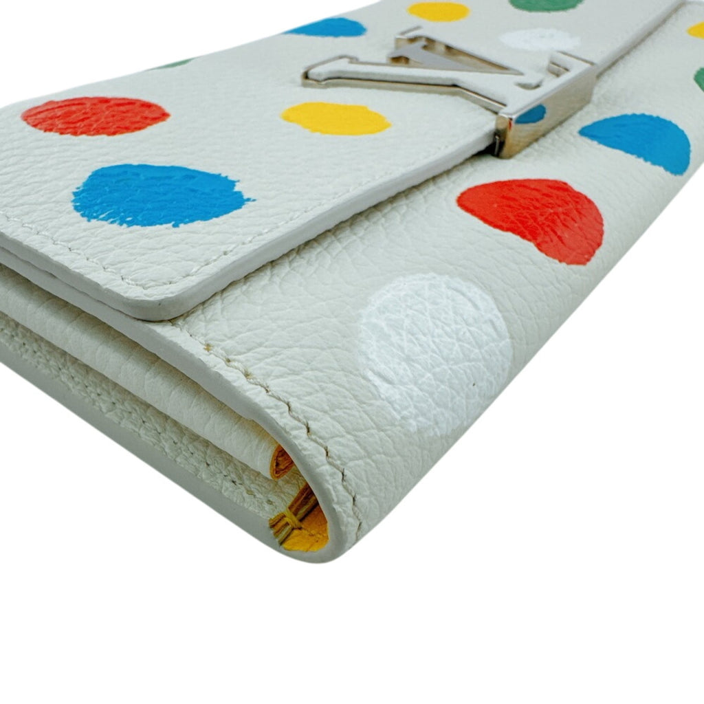 Louis Vuitton Dot Infinity (Yayoi Kusama) Multi-Color Yellow Leather Long Wallet