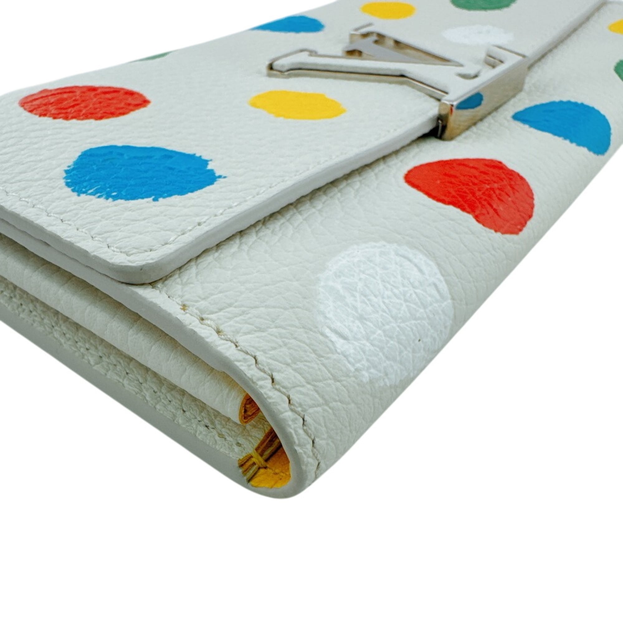 Louis Vuitton Dot Infinity (Yayoi Kusama) Multi-Color Yellow Leather Long Wallet