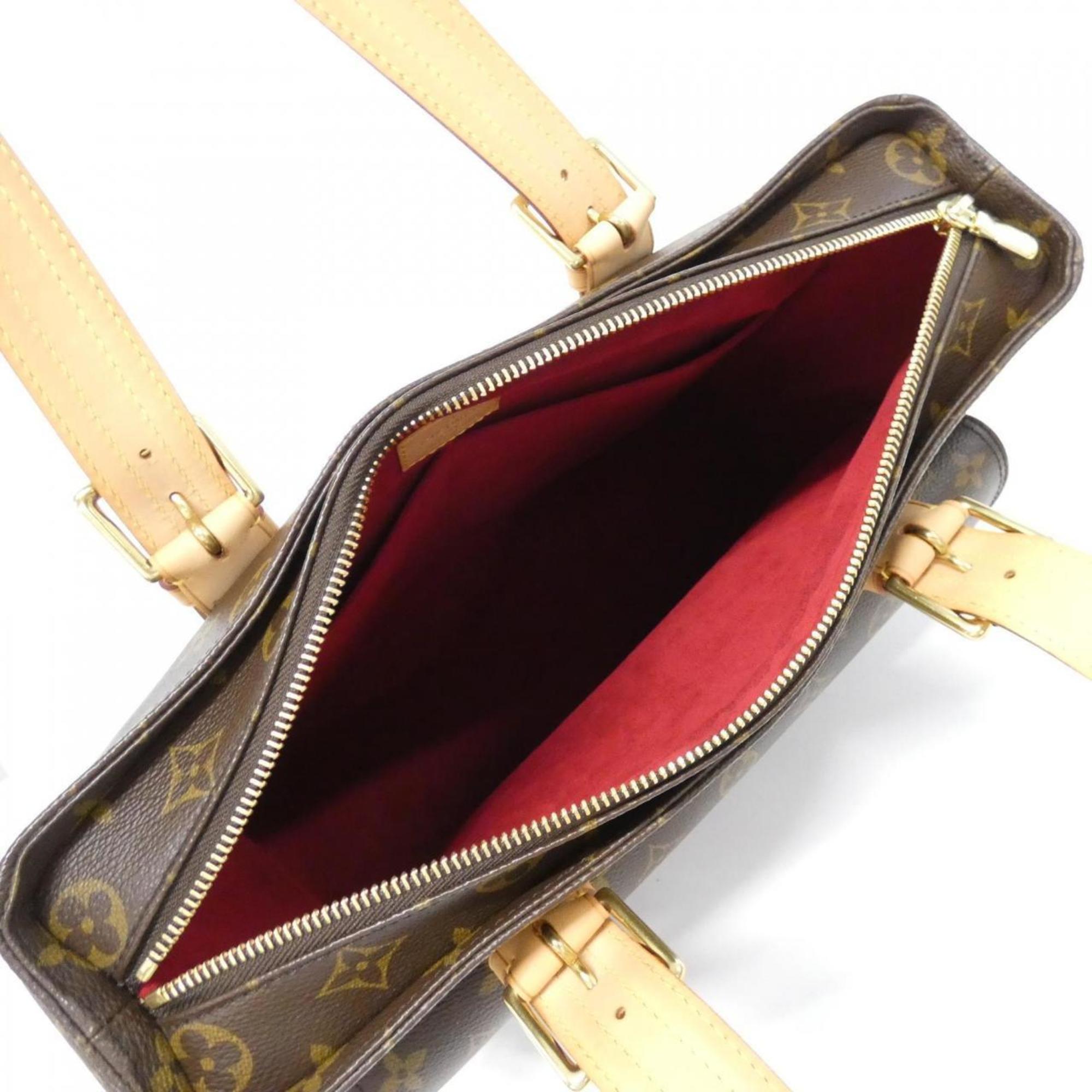 Louis Vuitton Marron Coated Canvas Handbag