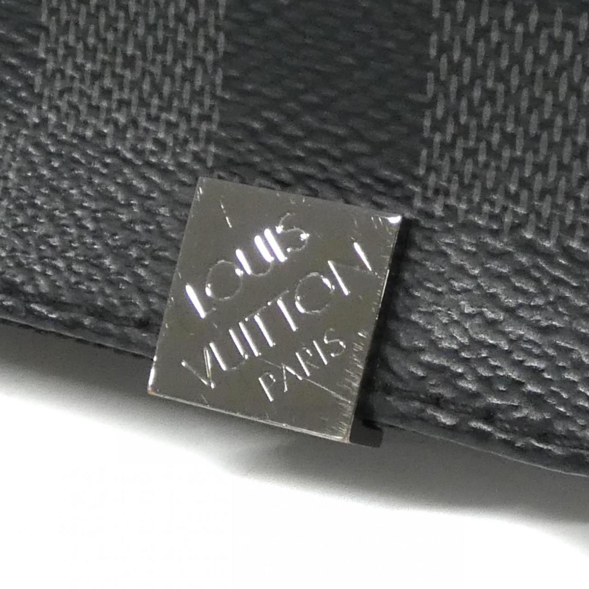 Louis Vuitton Dark Gray Graphite Coated Canvas Shoulder Bag