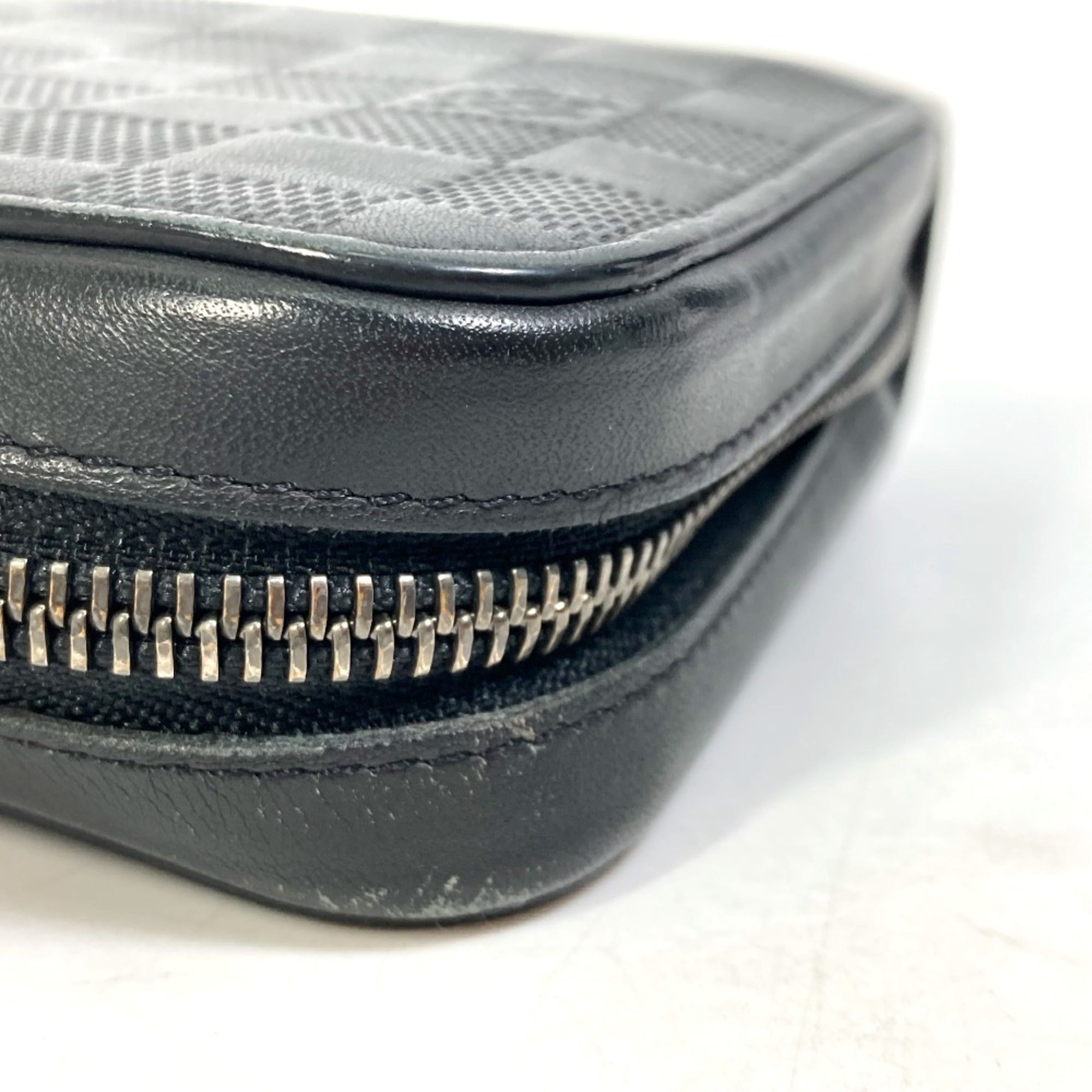 Louis Vuitton Black Noir Damier Infini Leather Coin Purse/Coin Case