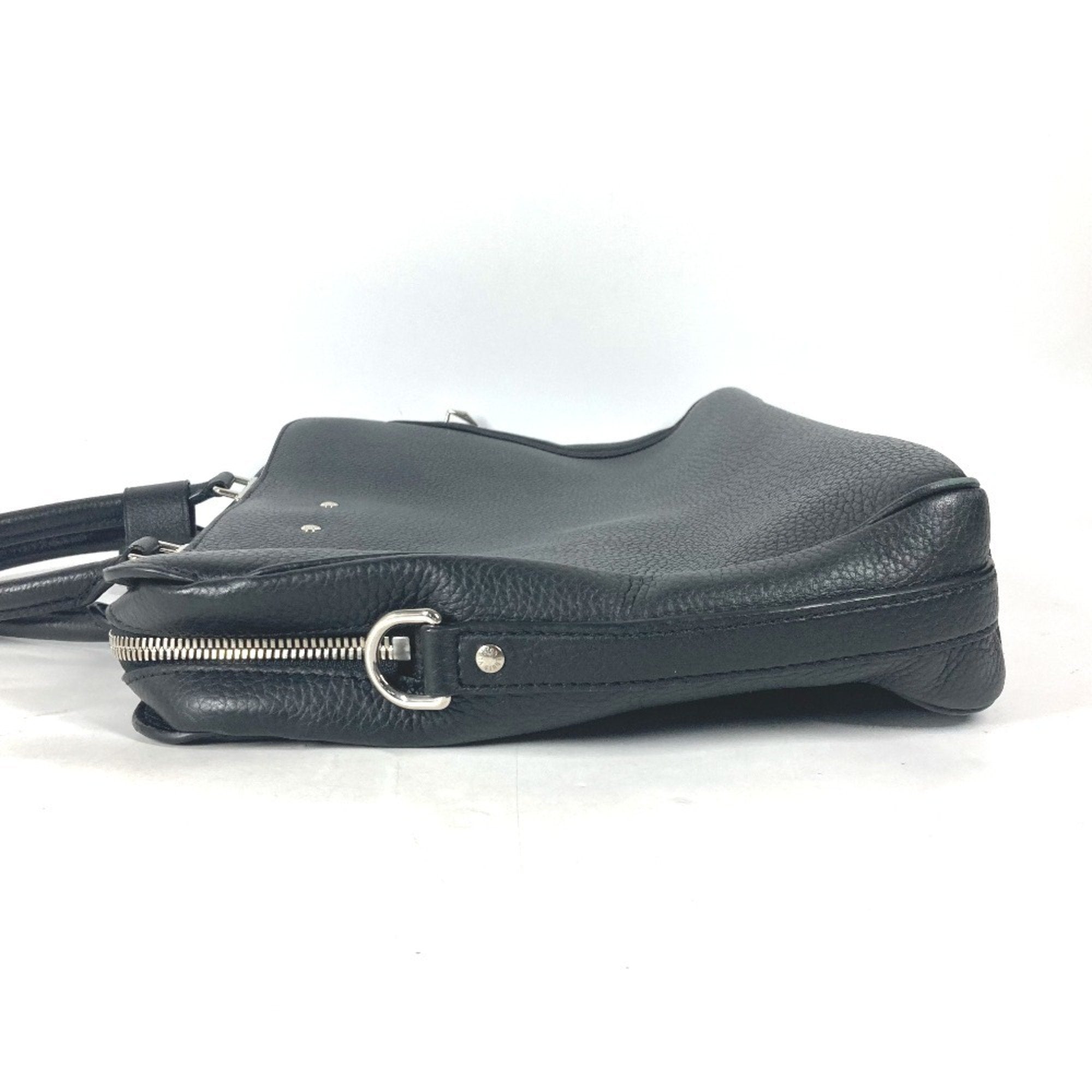 Louis Vuitton Black Leather Briefcase Handbag Tote Bag
