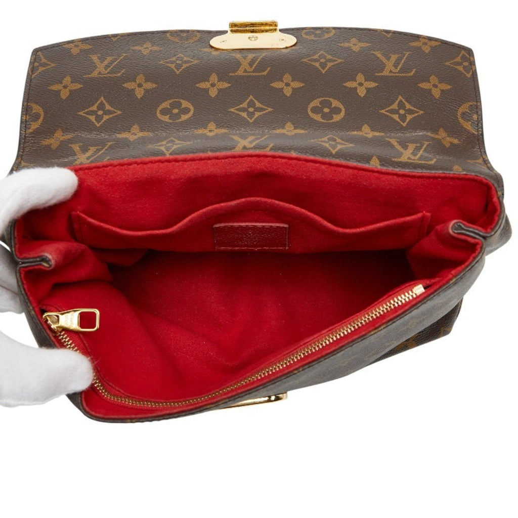 Louis Vuitton Brown Cerise Red Color Pvc Leather Shoulder Bag