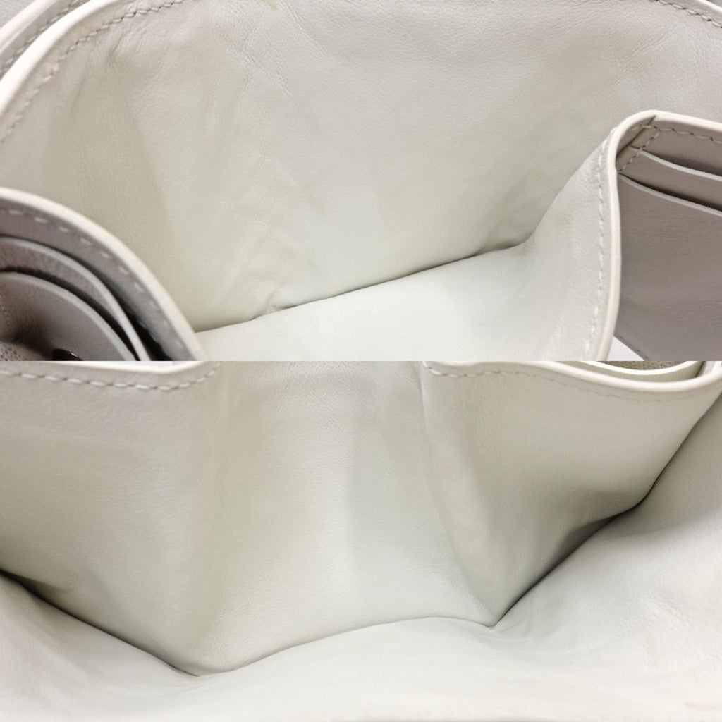 Bottega Veneta Intrecciato White Leather Wallet (Tri-Fold)